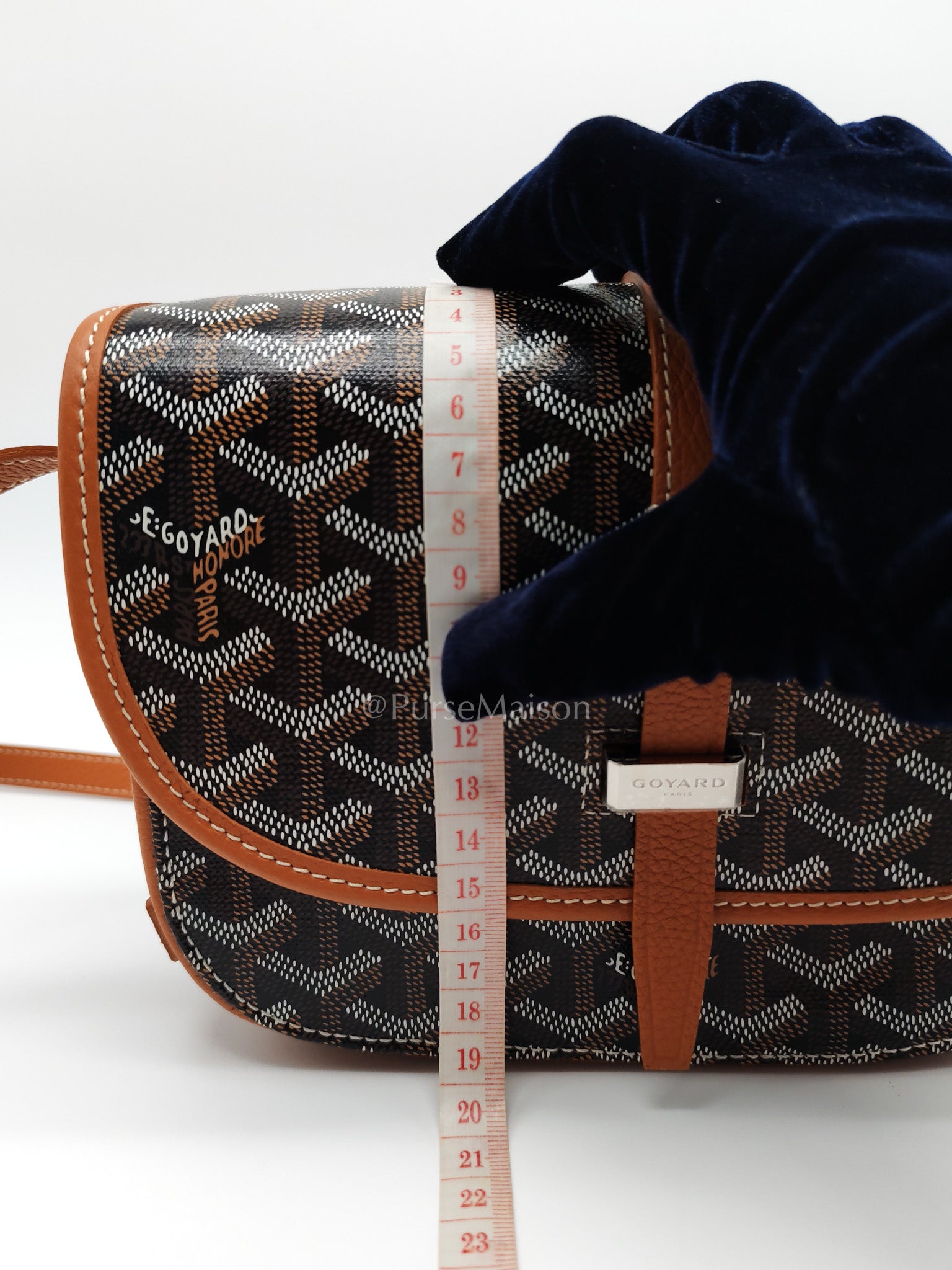 Belvedere PM Tan in Goyardine Canvas Cross Body Bag | Purse Maison Luxury Bags Shop