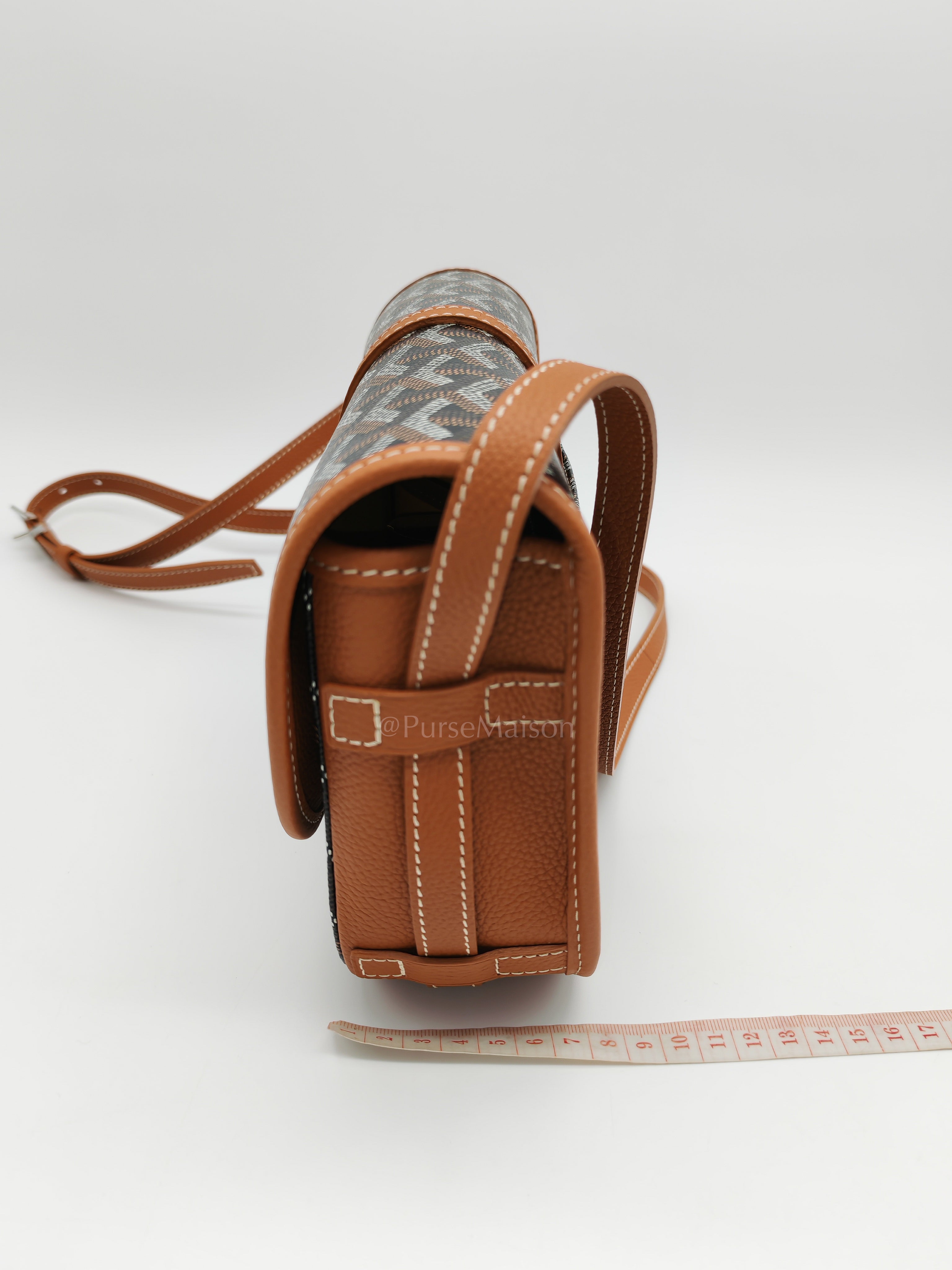 Belvedere PM Tan in Goyardine Canvas Cross Body Bag | Purse Maison Luxury Bags Shop