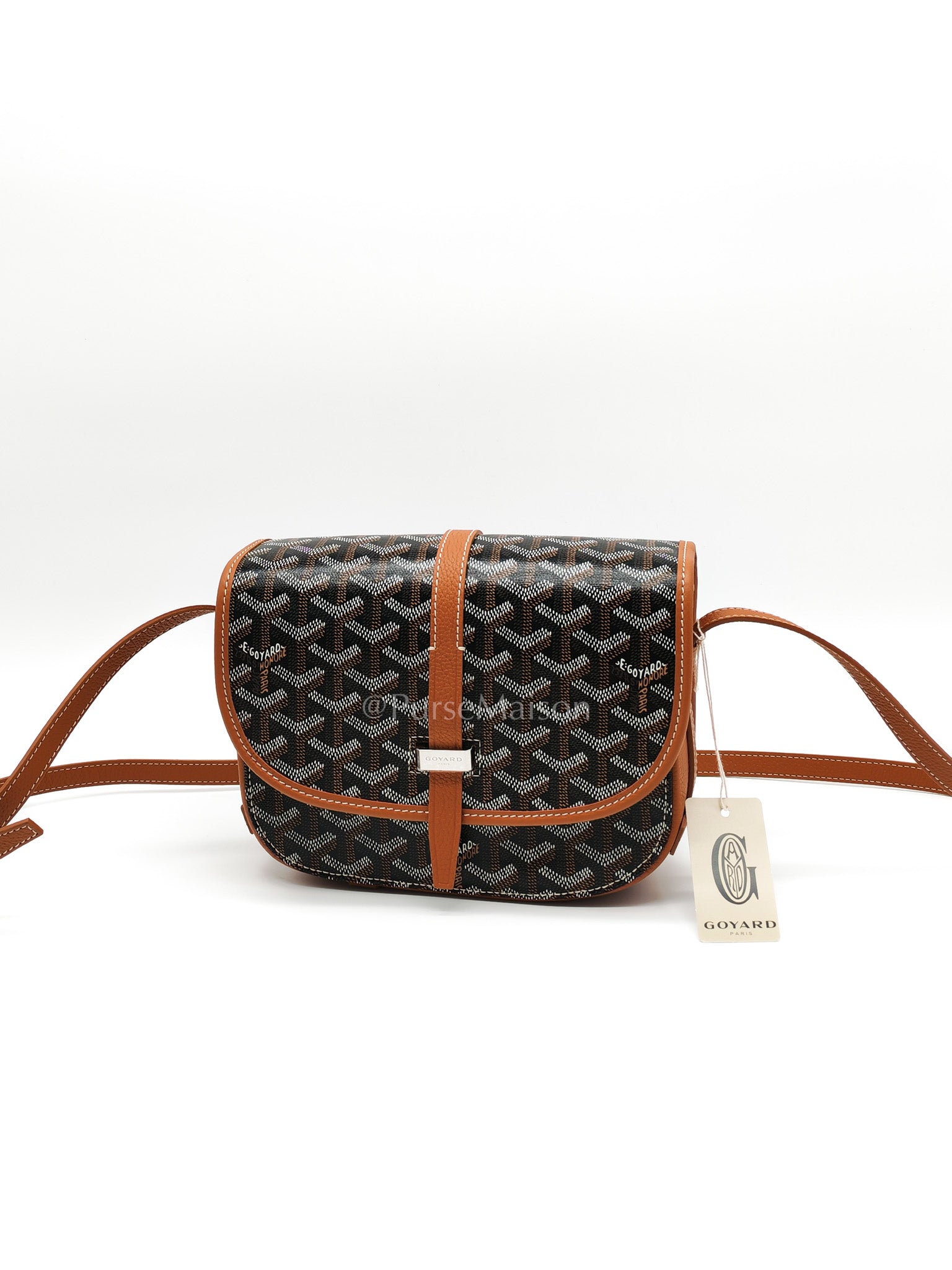 Belvedere PM Tan in Goyardine Canvas Cross Body Bag | Purse Maison Luxury Bags Shop