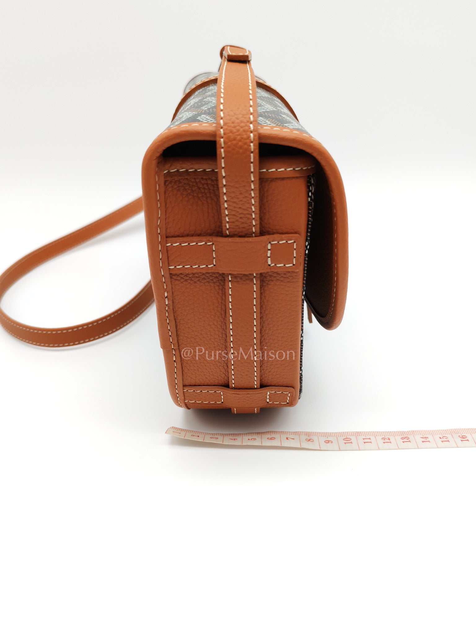 Belvedere PM Tan in Goyardine Canvas Cross Body Bag | Purse Maison Luxury Bags Shop