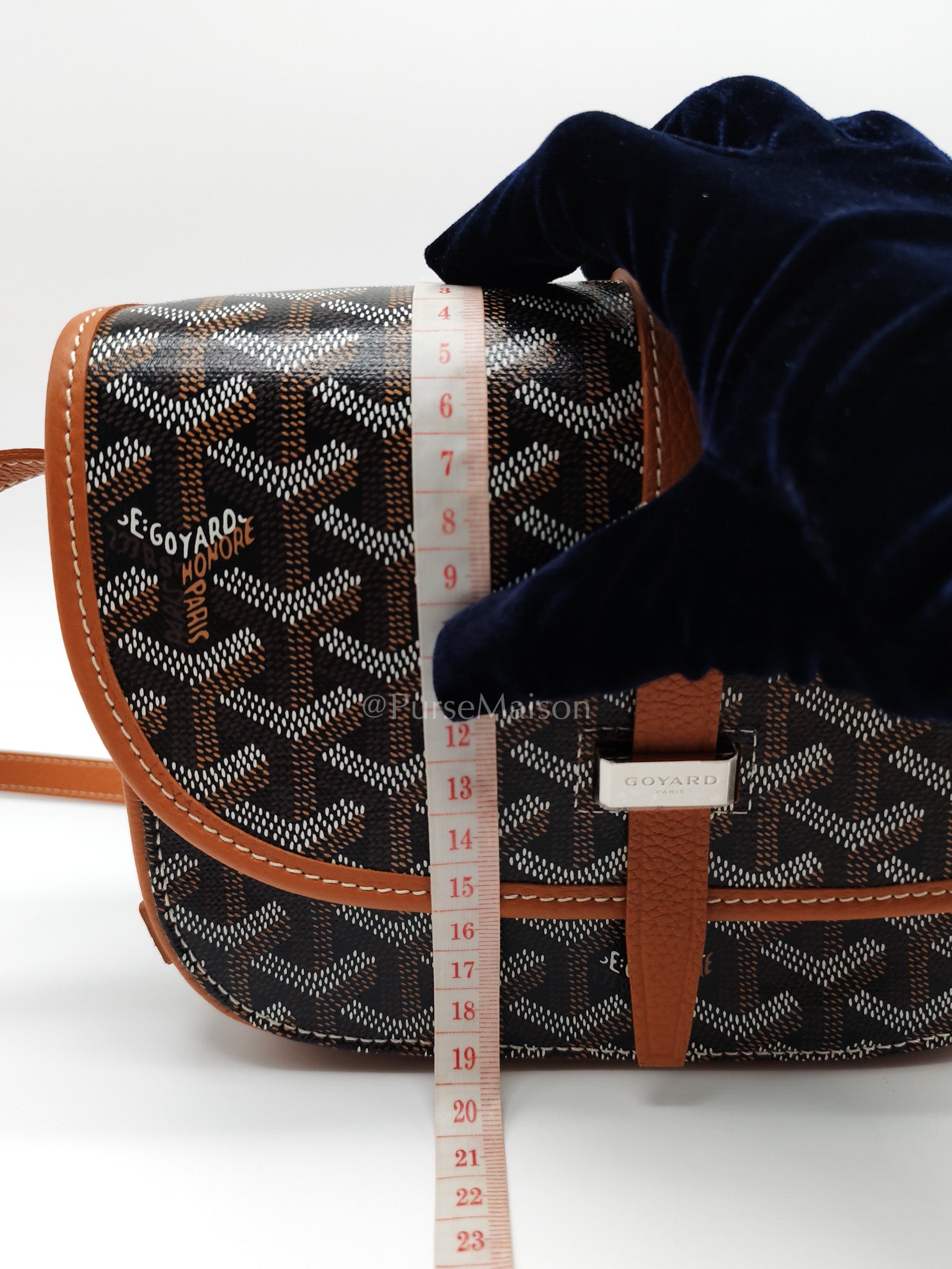 Belvedere PM Tan in Goyardine Canvas Cross Body Bag | Purse Maison Luxury Bags Shop