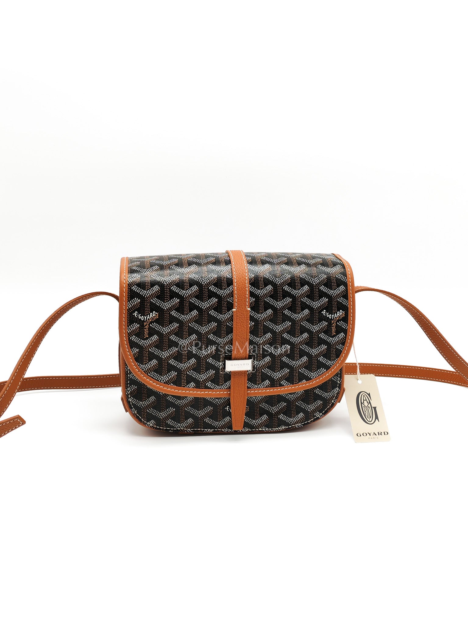 Belvedere PM Tan in Goyardine Canvas Cross Body Bag | Purse Maison Luxury Bags Shop