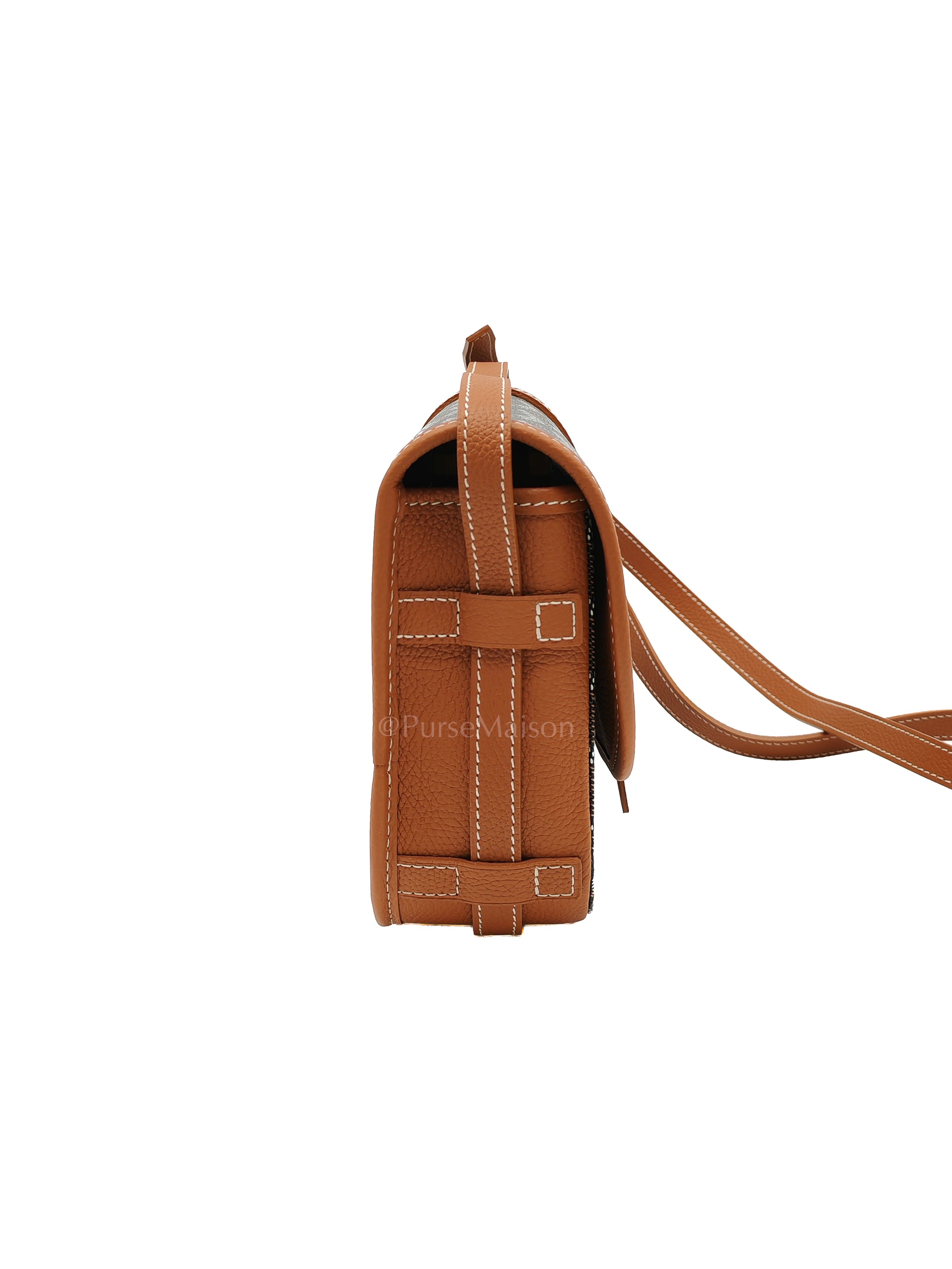 Belvedere PM Tan in Goyardine Canvas Cross Body Bag | Purse Maison Luxury Bags Shop