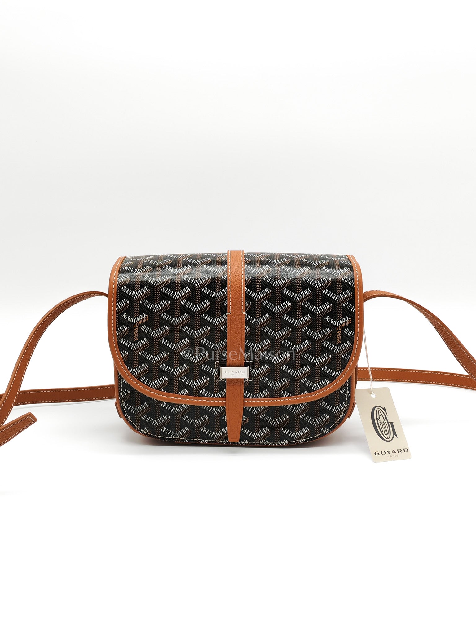 Belvedere PM Tan in Goyardine Canvas Cross Body Bag | Purse Maison Luxury Bags Shop