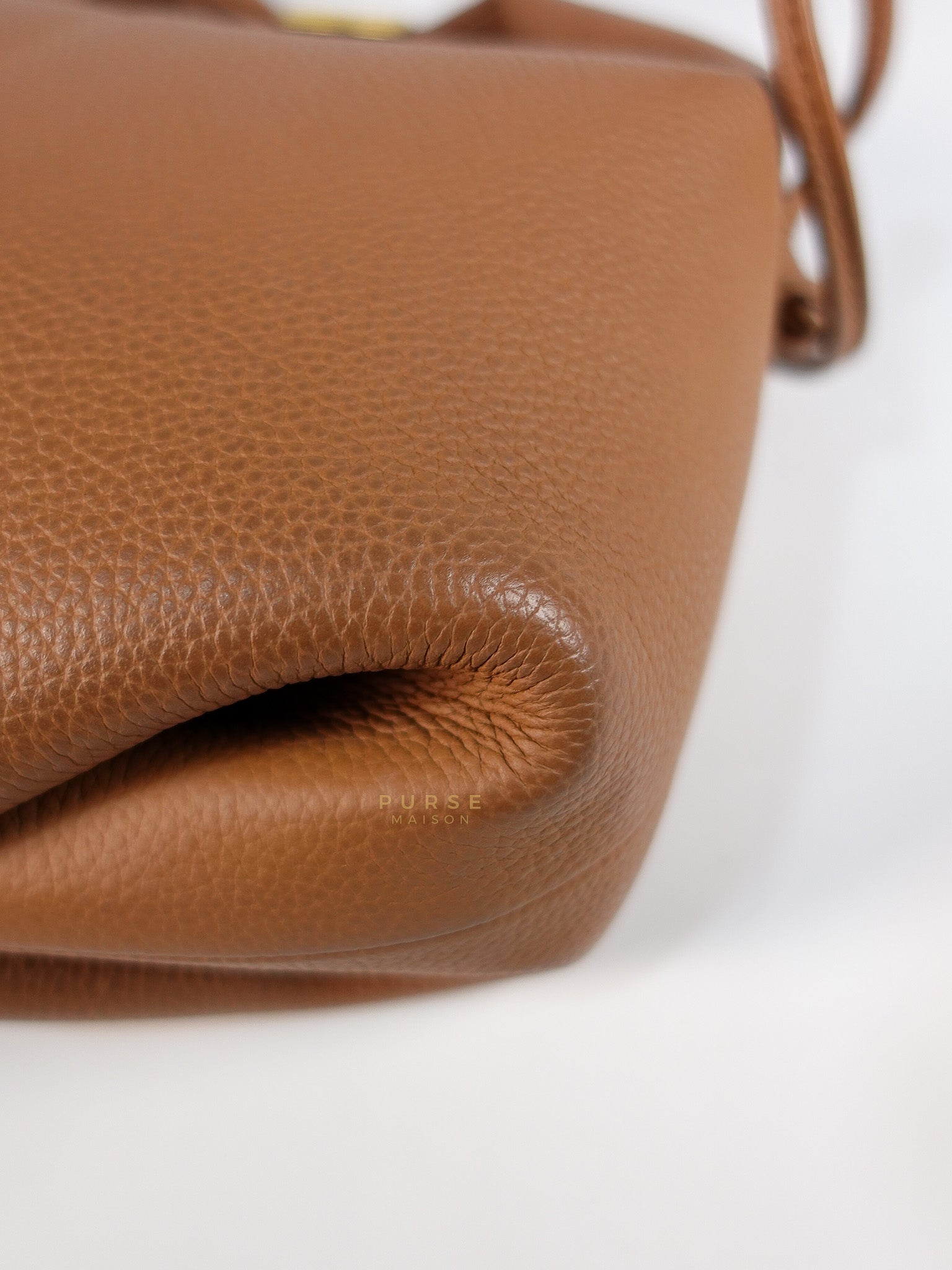 Beri in Camel Graine Textured Leather Bag | Purse Maison Luxury Bags Shop