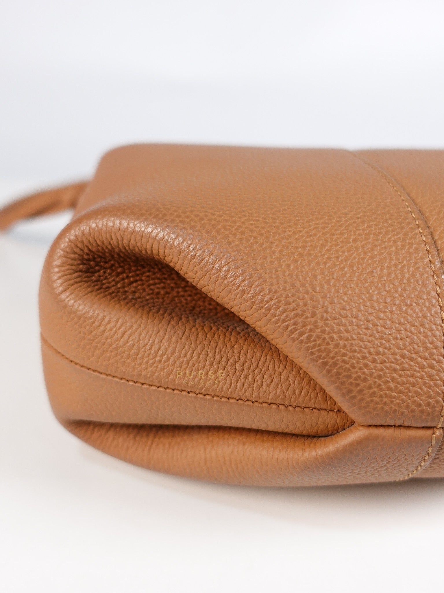 Beri in Camel Graine Textured Leather Bag | Purse Maison Luxury Bags Shop