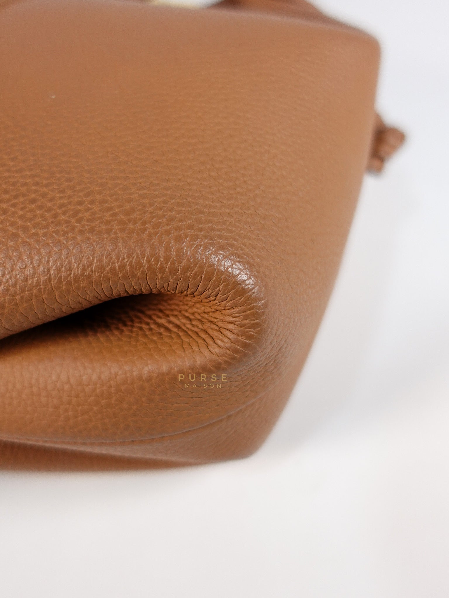 Beri in Camel Graine Textured Leather Bag | Purse Maison Luxury Bags Shop