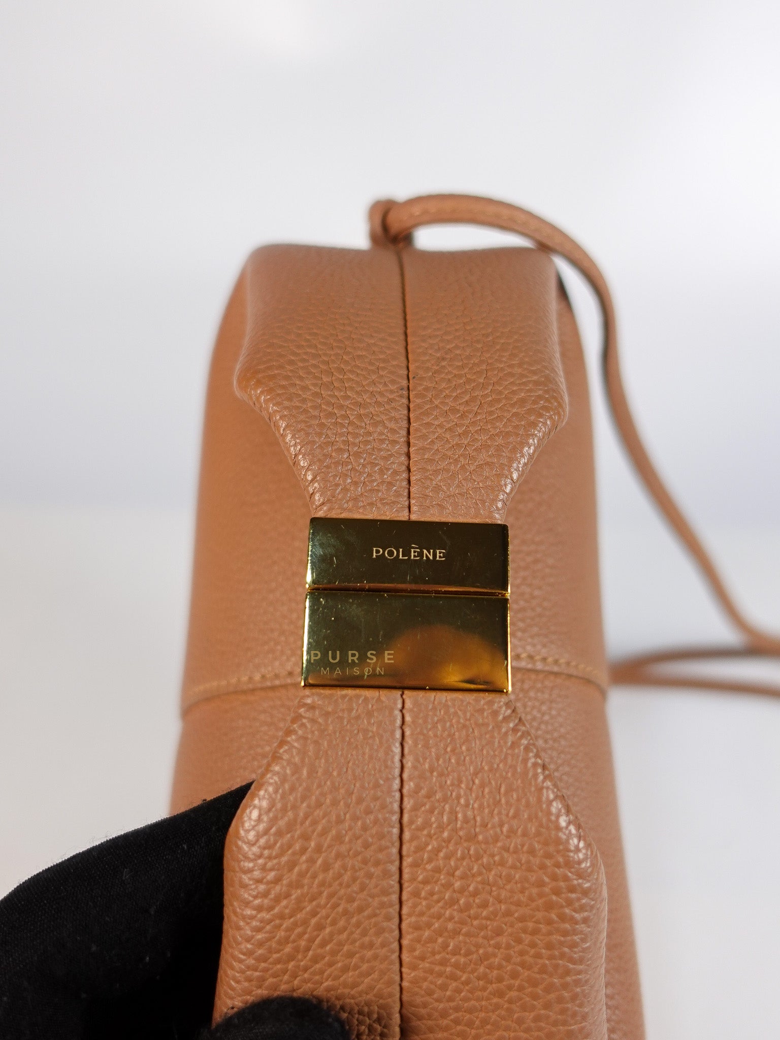 Beri in Camel Graine Textured Leather Bag | Purse Maison Luxury Bags Shop