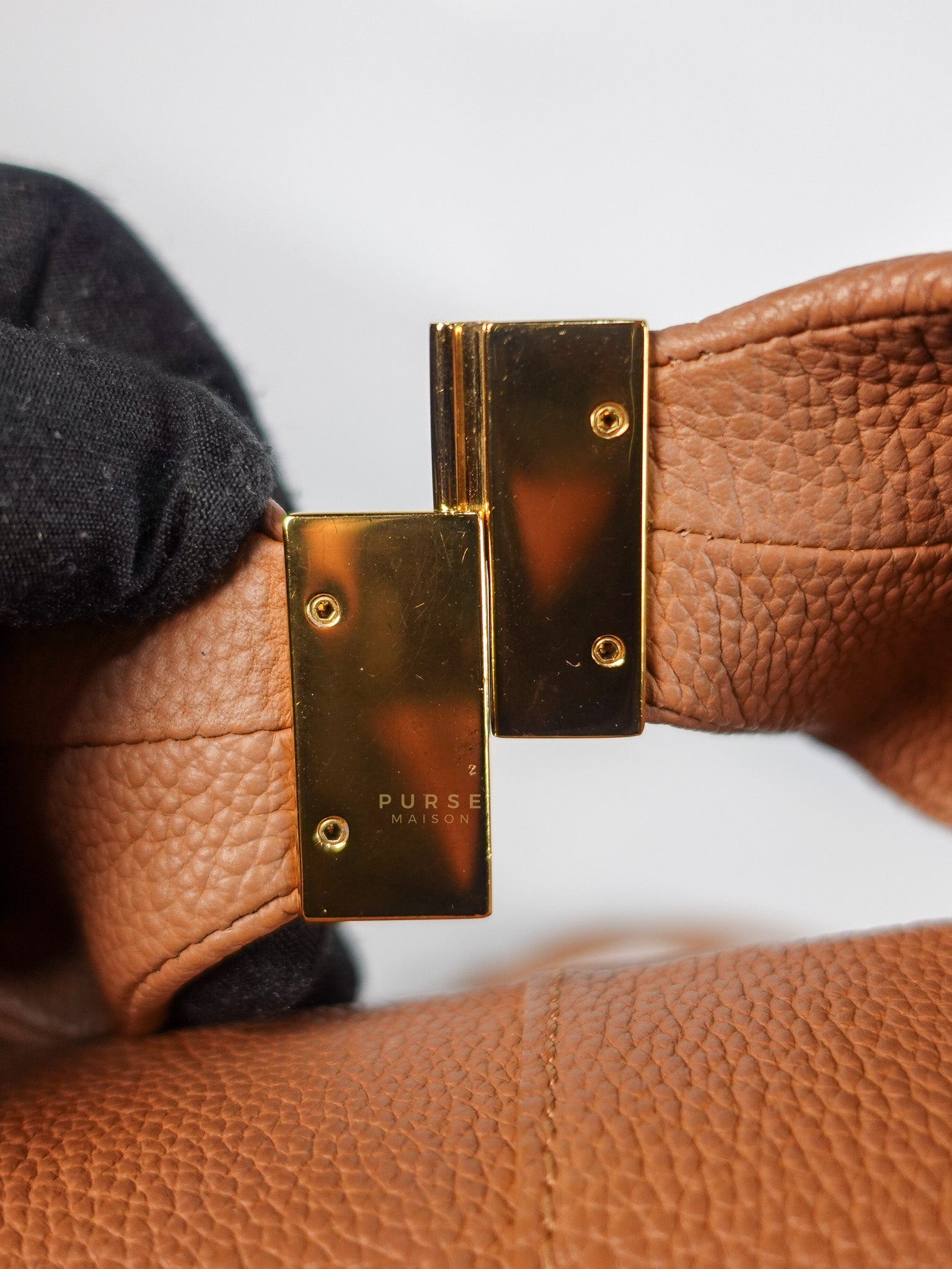 Beri in Camel Graine Textured Leather Bag | Purse Maison Luxury Bags Shop