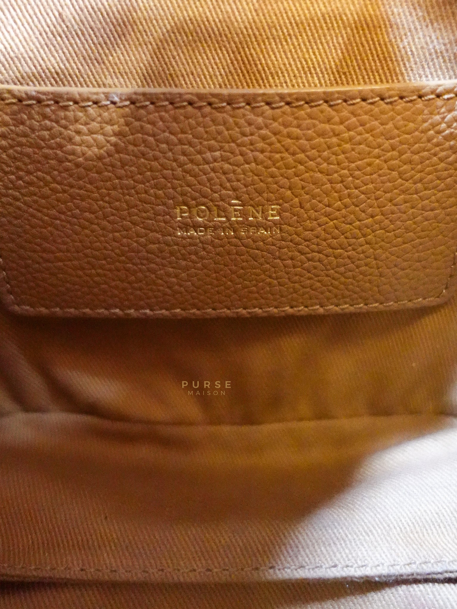 Beri in Camel Graine Textured Leather Bag | Purse Maison Luxury Bags Shop