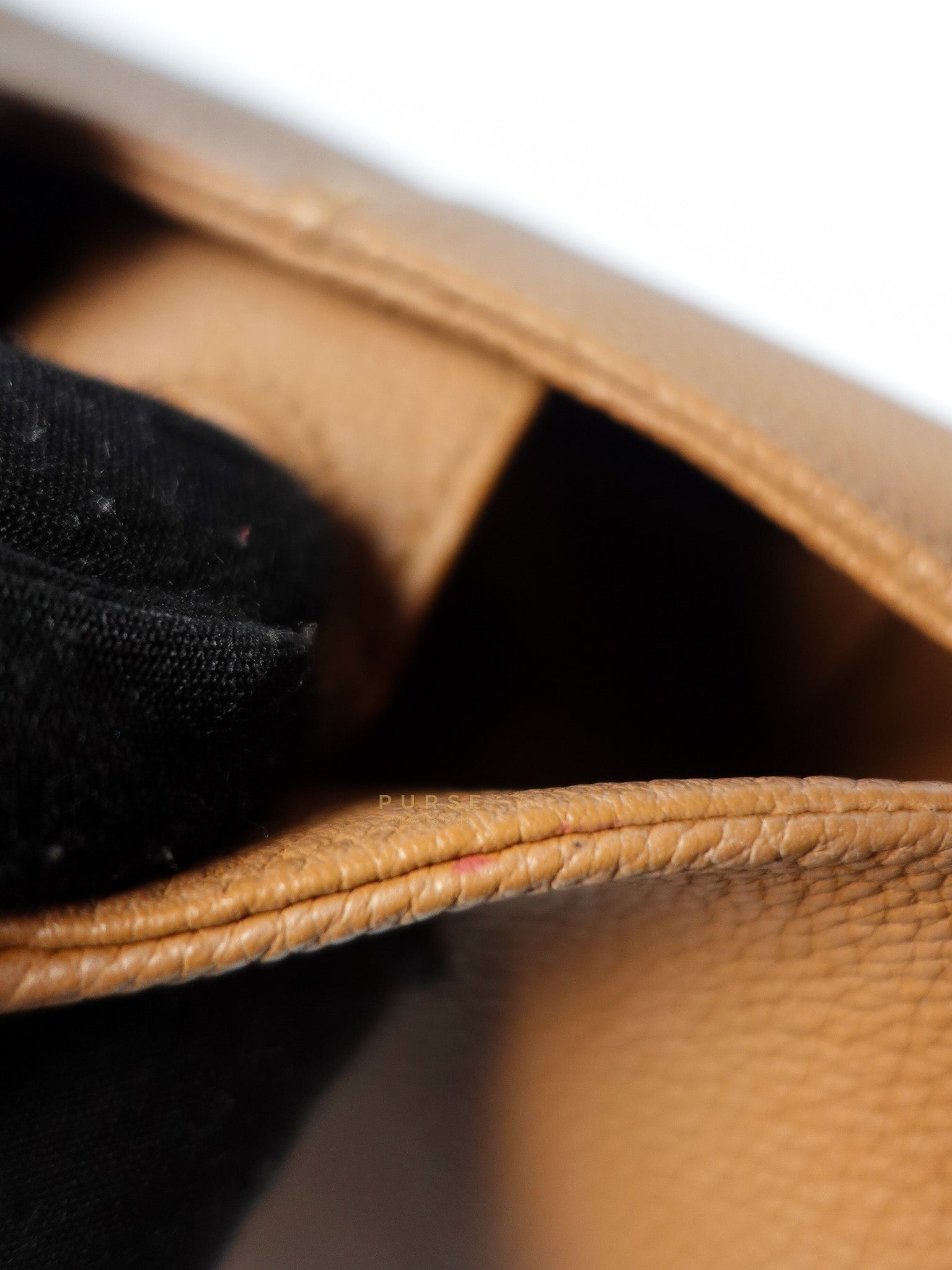 Beri in Camel Graine Textured Leather Bag | Purse Maison Luxury Bags Shop