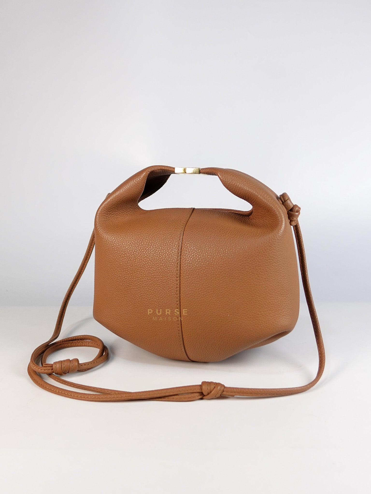 Beri in Camel Graine Textured Leather Bag | Purse Maison Luxury Bags Shop