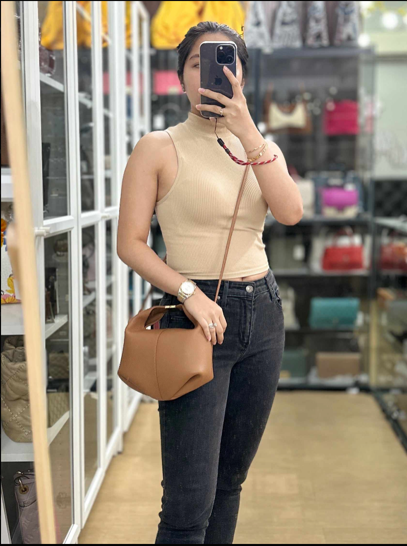 Beri in Camel Graine Textured Leather Bag | Purse Maison Luxury Bags Shop