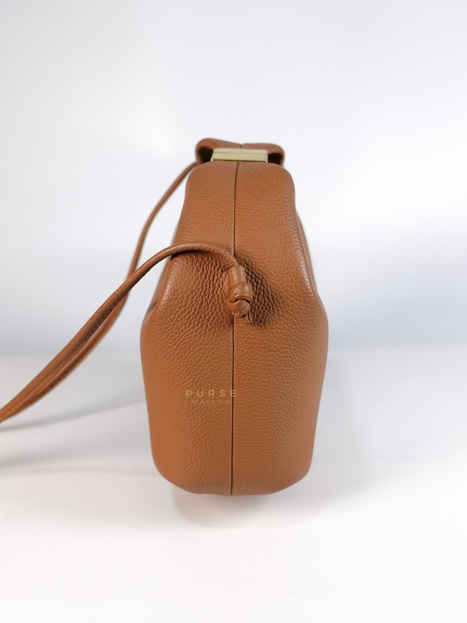 Beri in Camel Graine Textured Leather Bag | Purse Maison Luxury Bags Shop