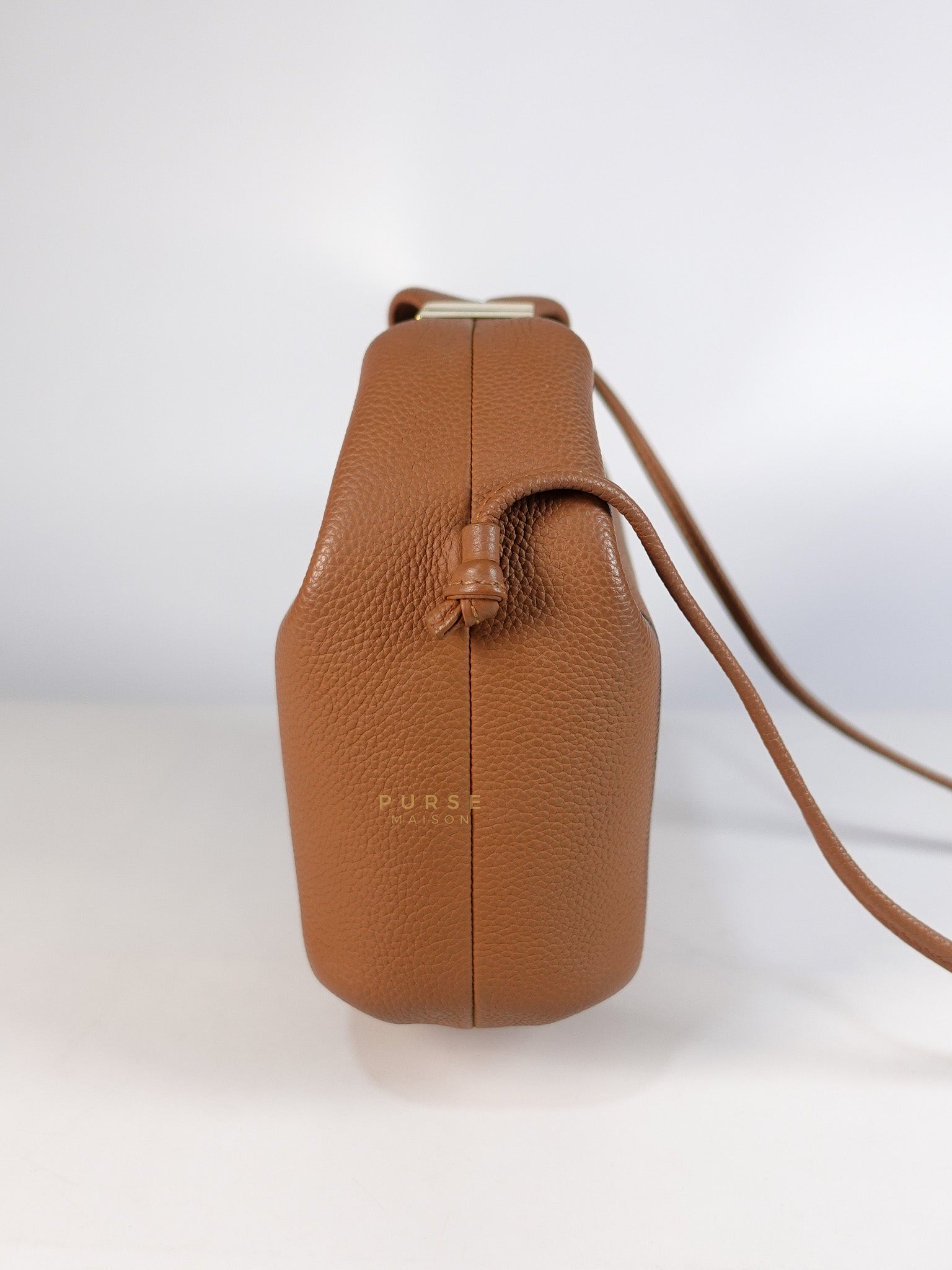 Beri in Camel Graine Textured Leather Bag | Purse Maison Luxury Bags Shop