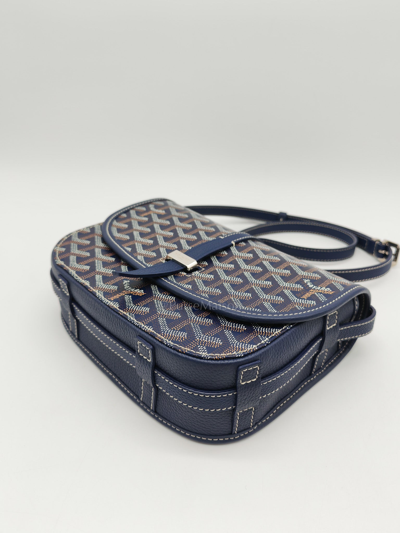Belvedere PM in Navy Blue/Bleu Marine Goyardine Canvas