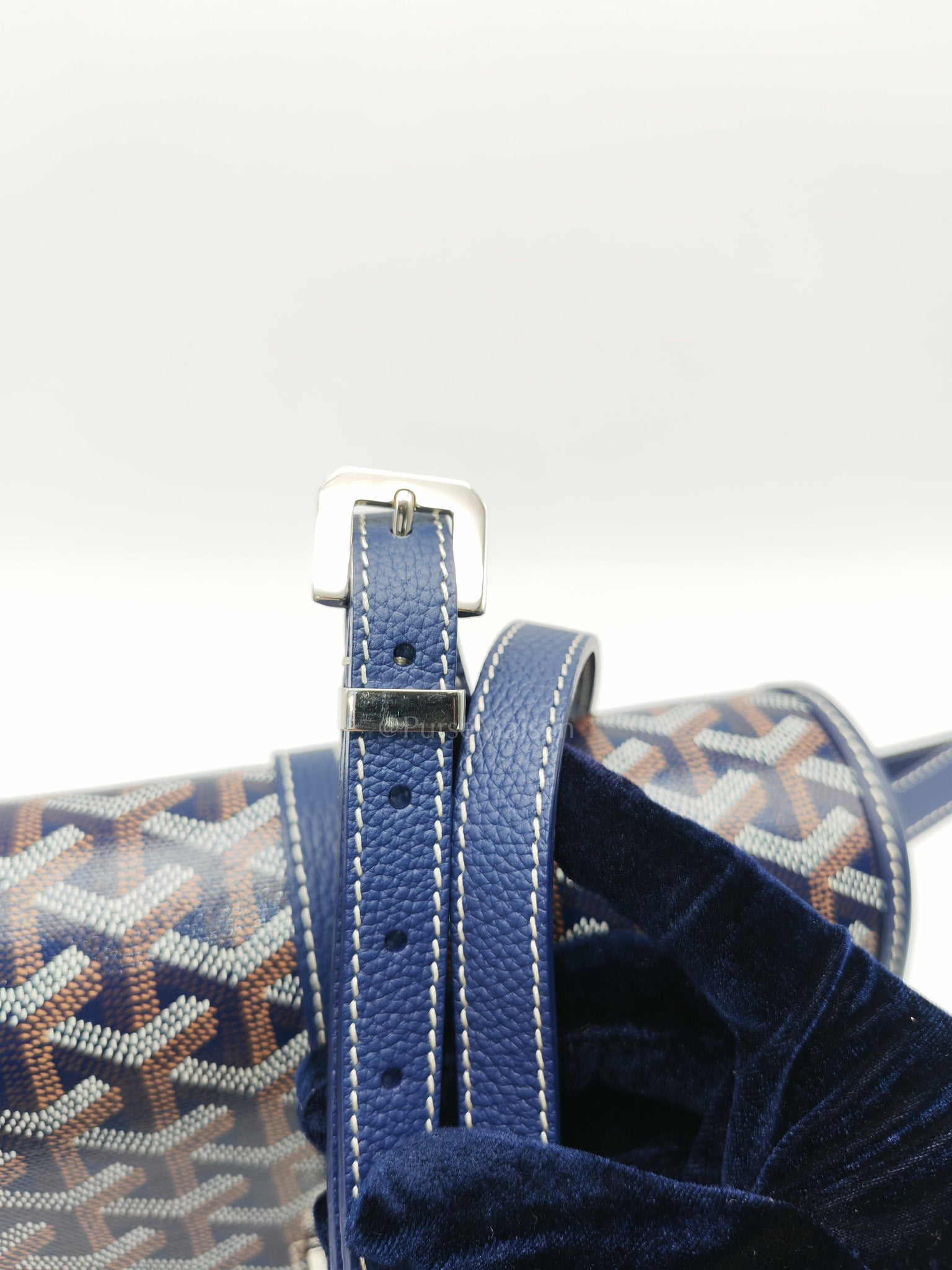 Belvedere PM in Navy Blue/Bleu Marine Goyardine Canvas