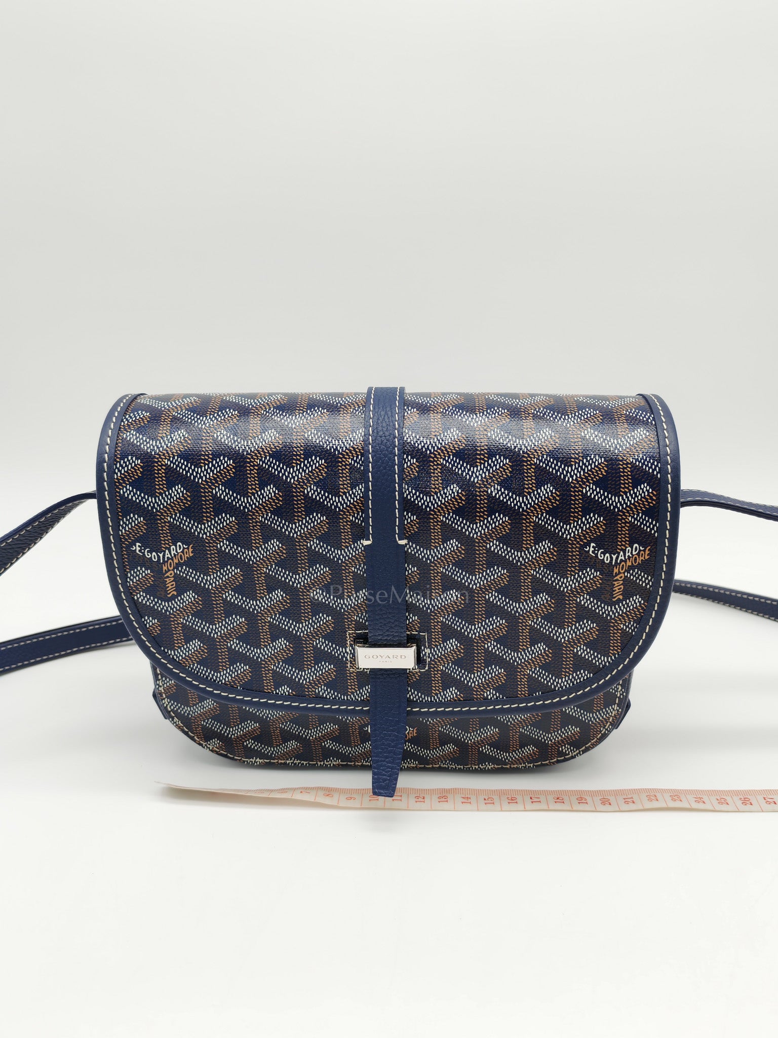 Belvedere PM in Navy Blue/Bleu Marine Goyardine Canvas