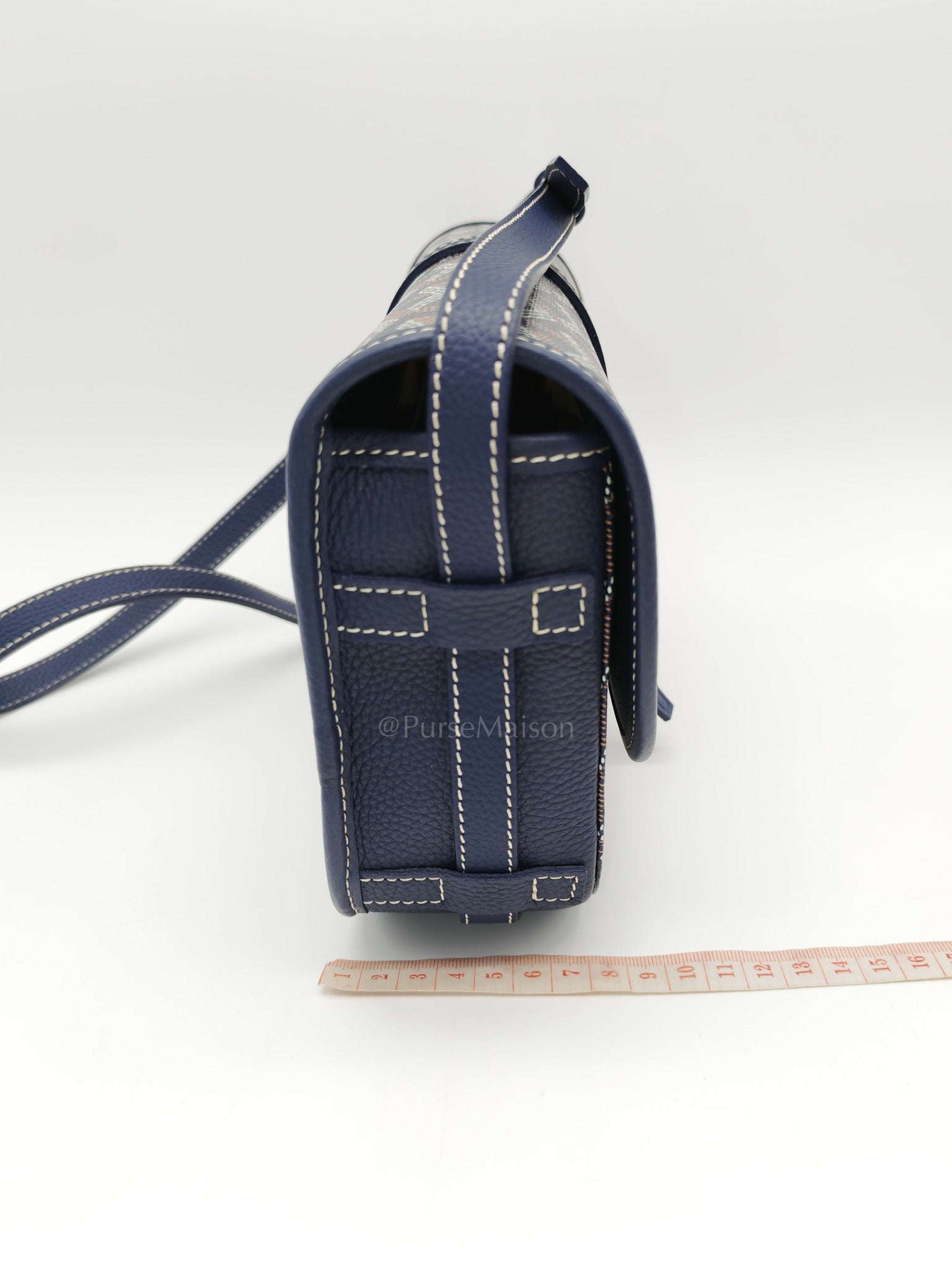 Belvedere PM in Navy Blue/Bleu Marine Goyardine Canvas