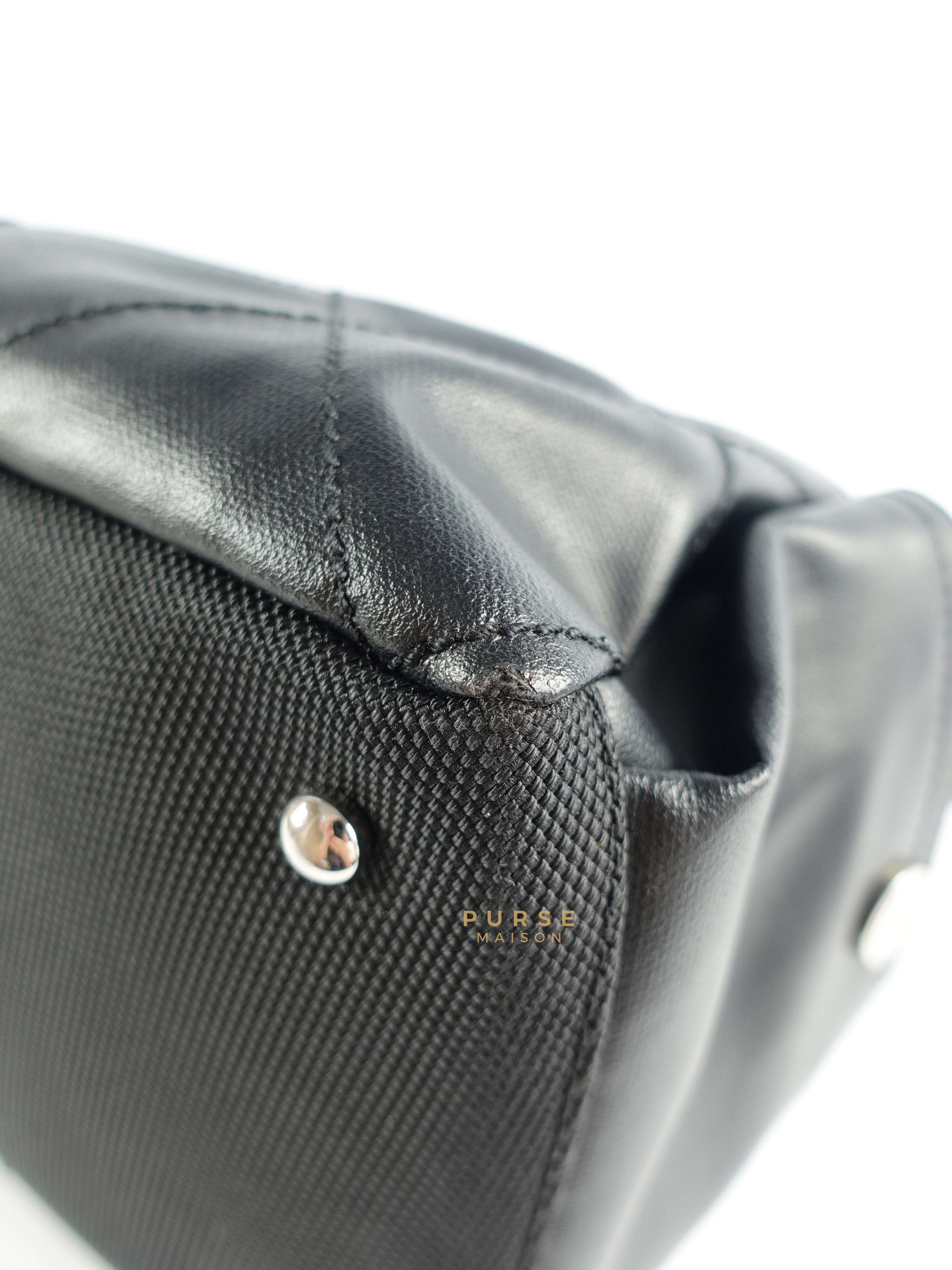 Biarritz Black Coated Canvas Hobo Bag Series 11 | Purse Maison Luxury Bags Shop