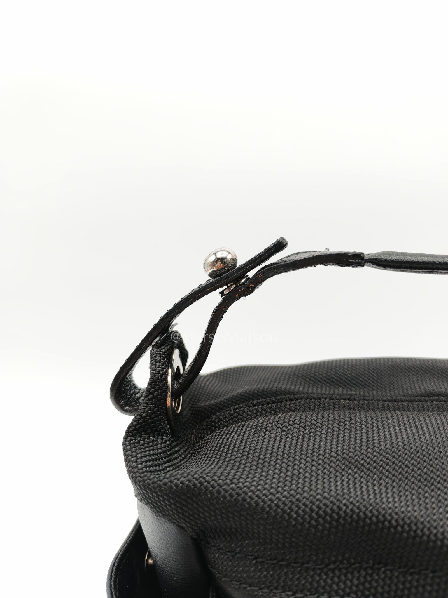 Biarritz Coated Canvas Shoulder Bag in Silver Hardware Series 11 | Purse Maison Luxury Bags Shop