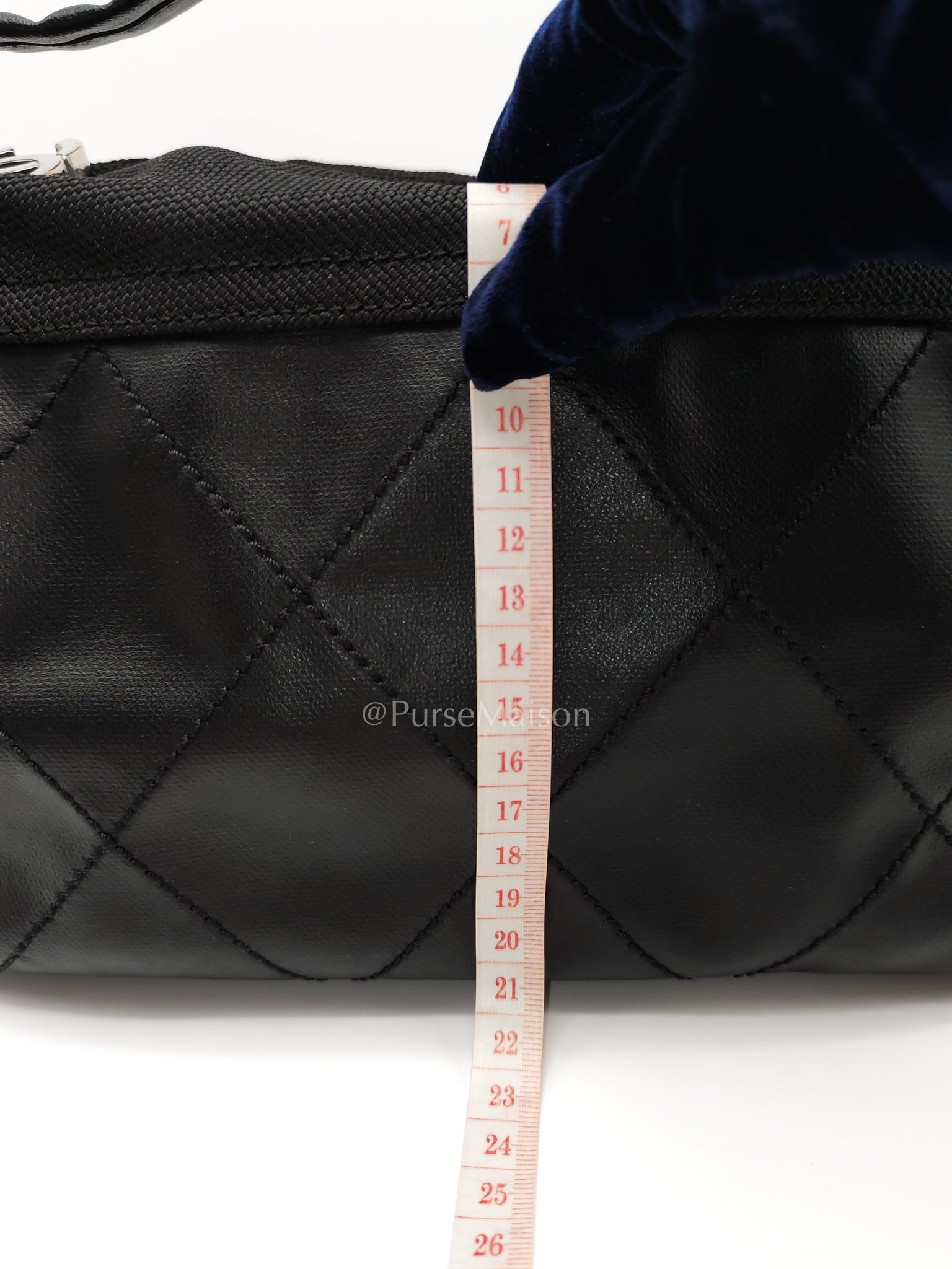 Biarritz Coated Canvas Shoulder Bag in Silver Hardware Series 11 | Purse Maison Luxury Bags Shop