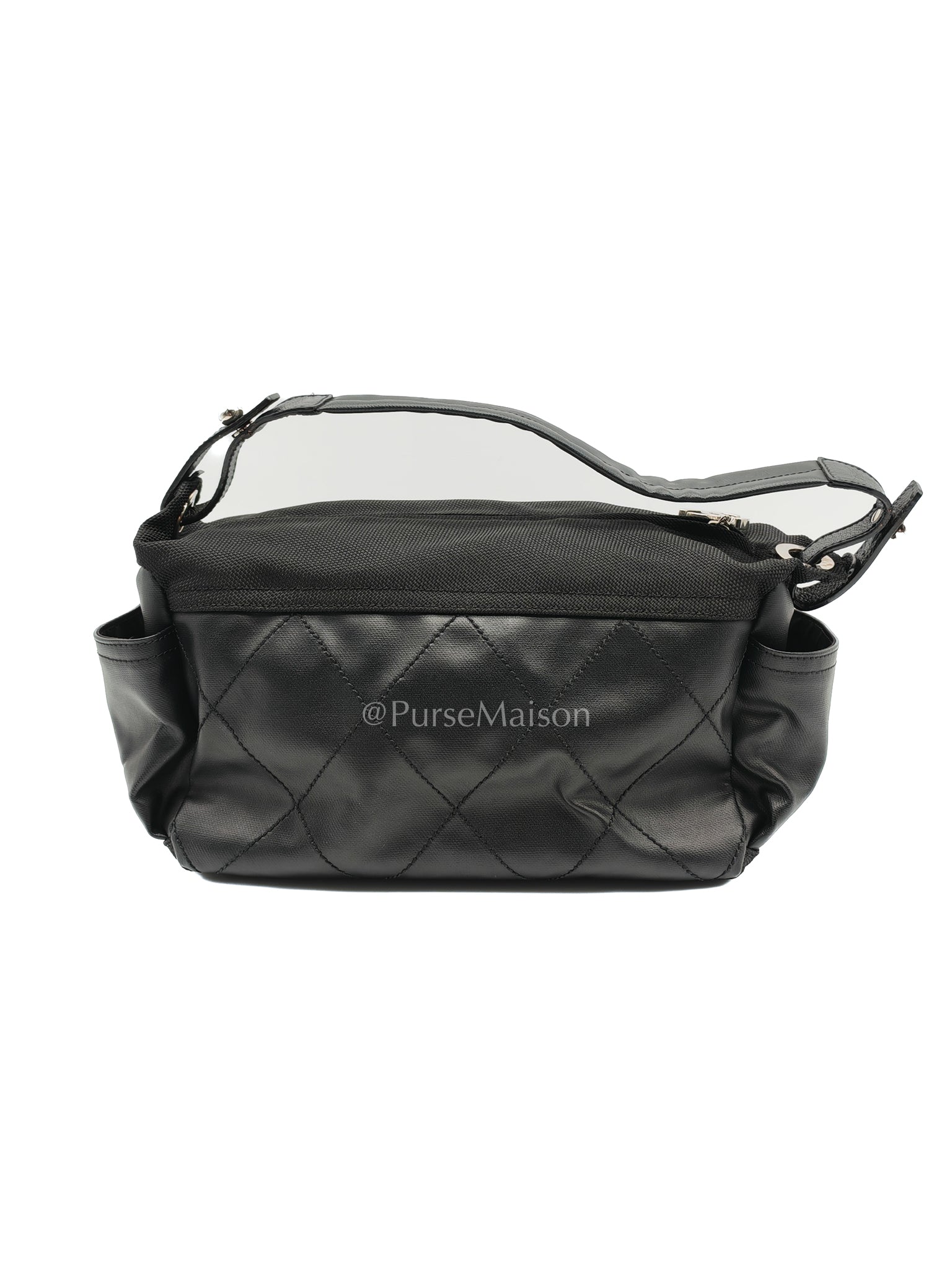 Biarritz Coated Canvas Shoulder Bag in Silver Hardware Series 11 | Purse Maison Luxury Bags Shop