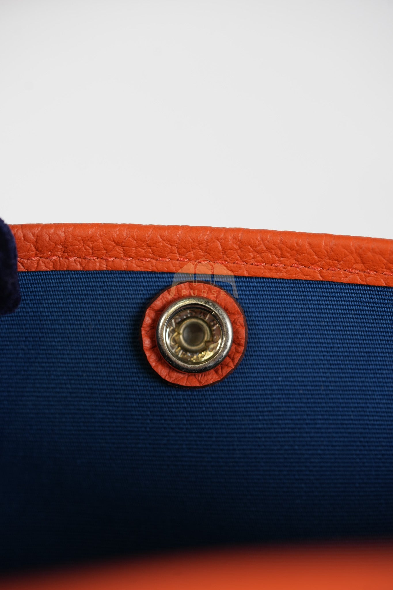 Bicolor Garden Party Tote Bag (GPT) 30 in Orange & Blue Canvas Palladium Hardware Stamp X(2016) | Purse Maison Luxury Bags Shop