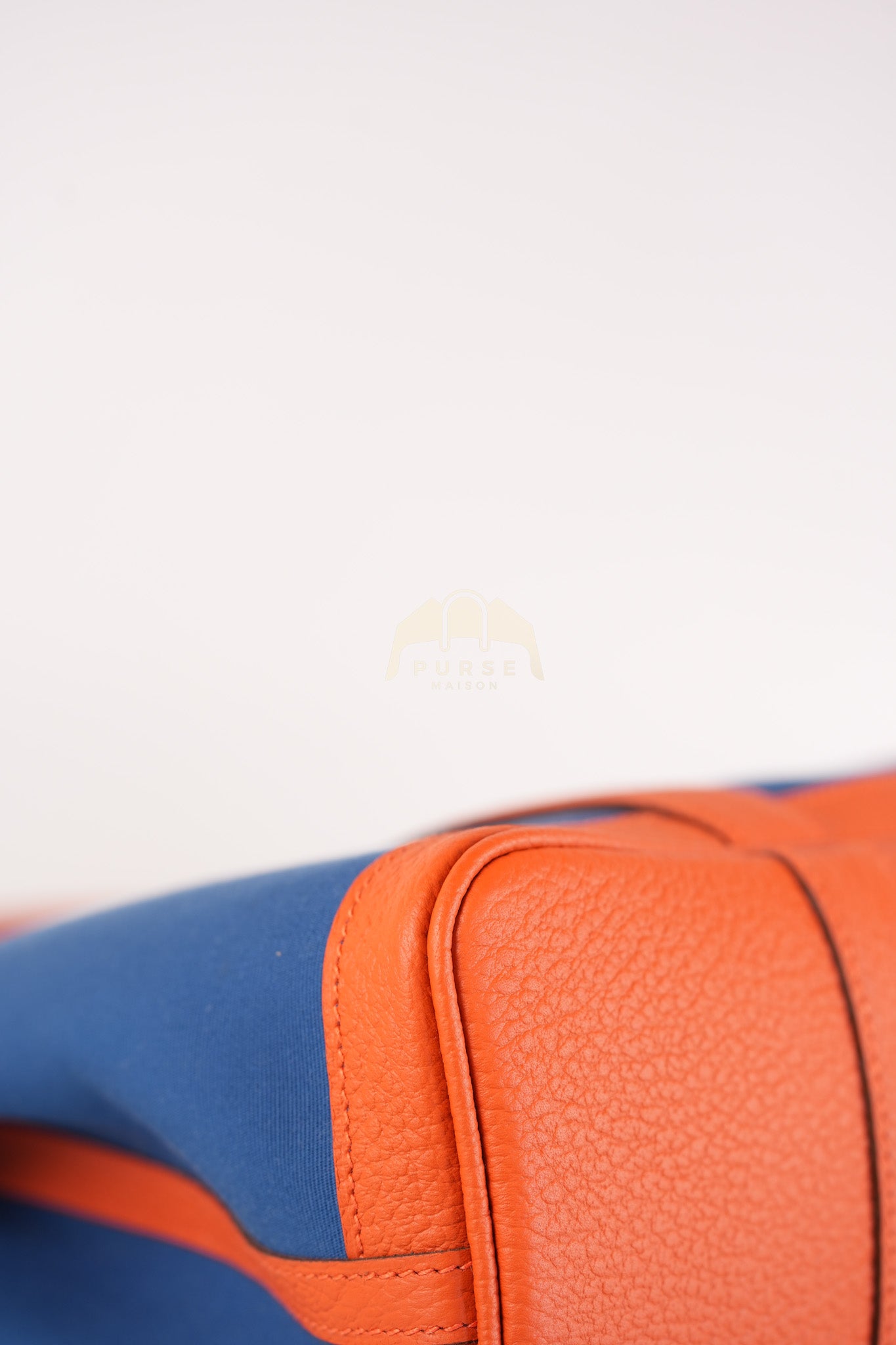 Bicolor Garden Party Tote Bag (GPT) 30 in Orange & Blue Canvas Palladium Hardware Stamp X(2016) | Purse Maison Luxury Bags Shop
