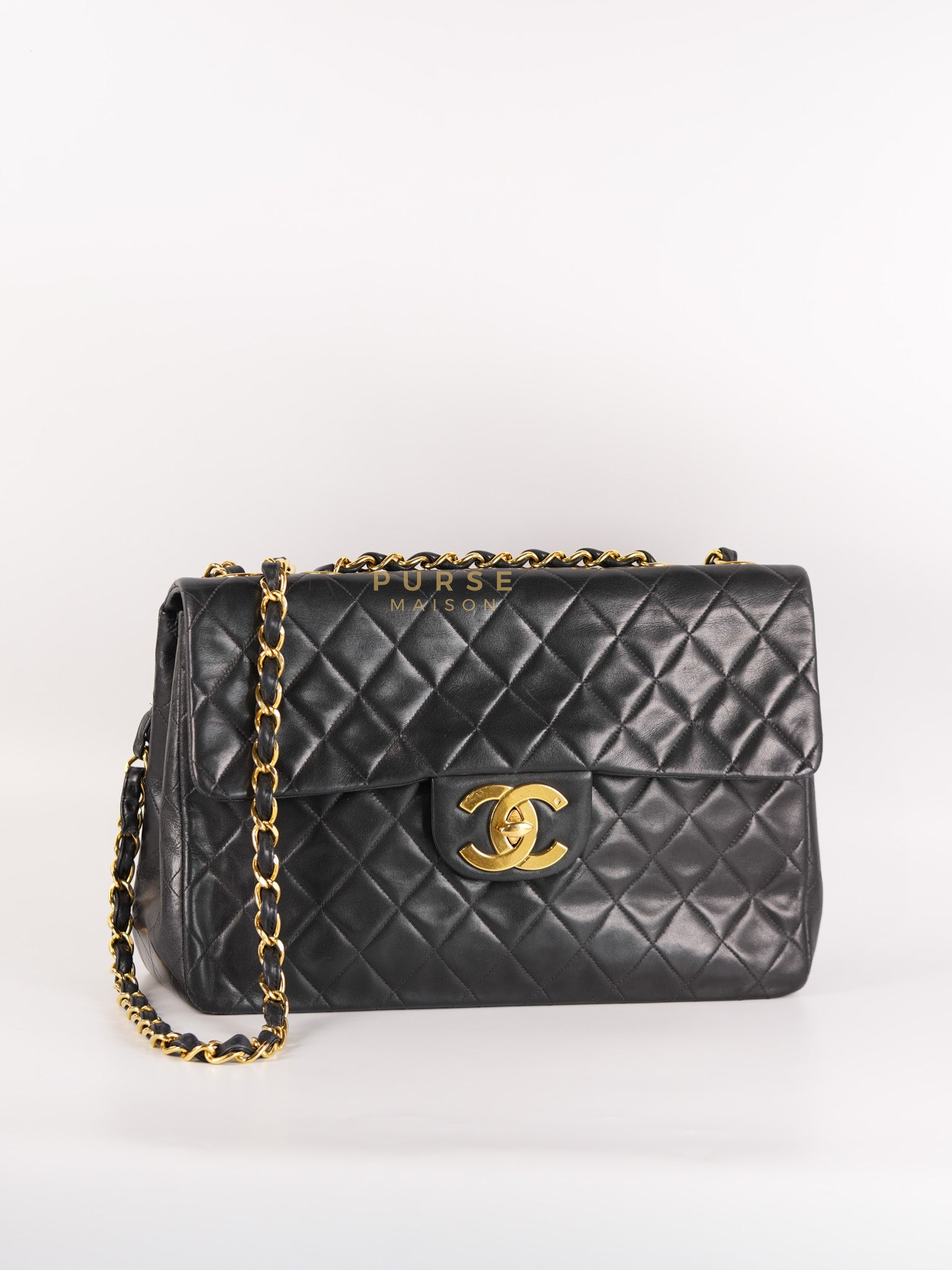 Big CC Maxi Single Flap Vintage Bagin Black Series 3 | Purse Maison Luxury Bags Shop