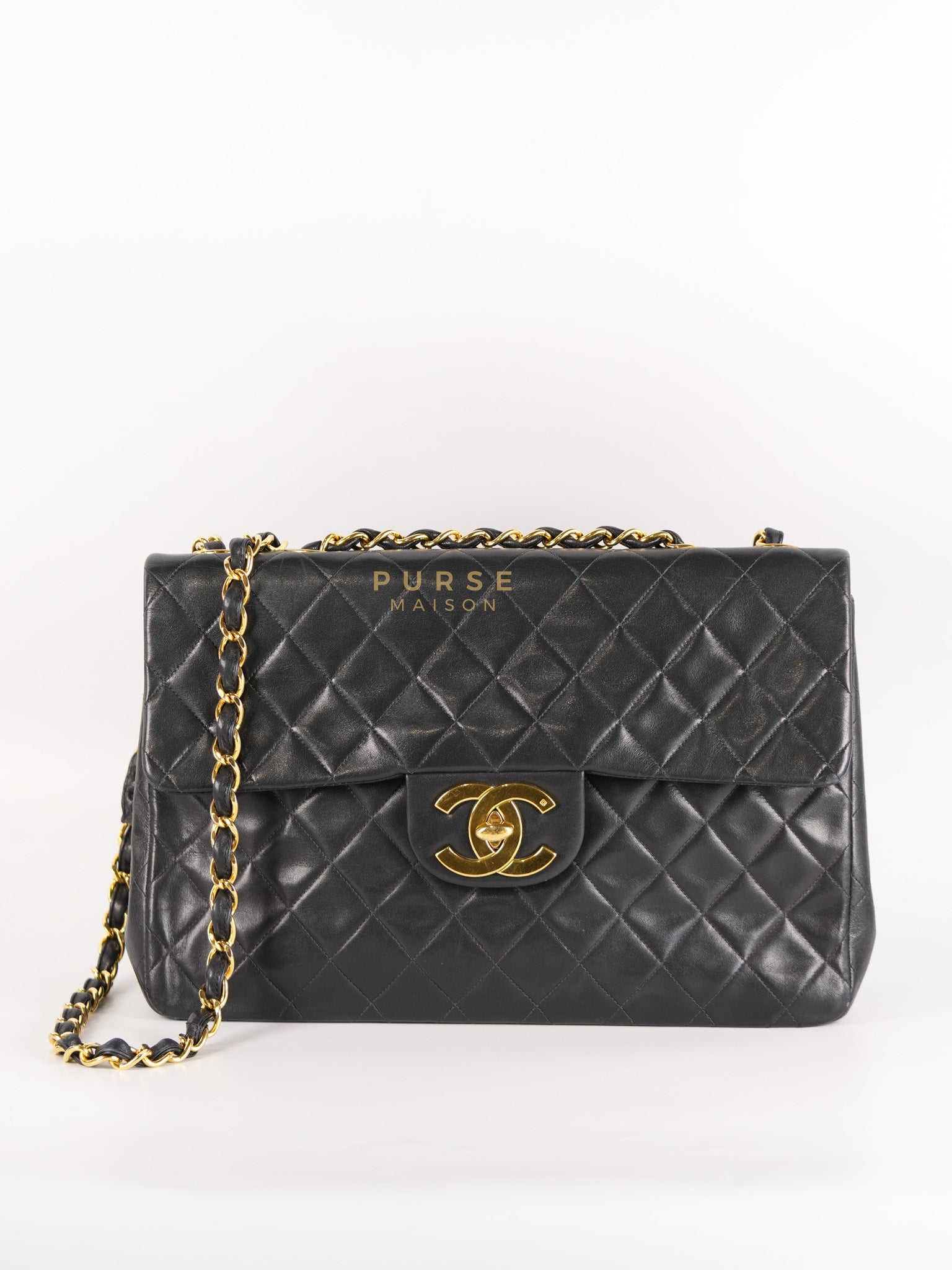 Big CC Maxi Single Flap Vintage Bagin Black Series 3 | Purse Maison Luxury Bags Shop