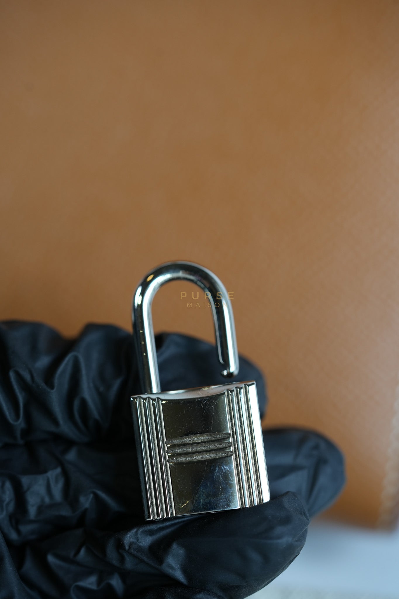 Bikrin 25 Sellier in Gold Epsom Leather and Palladium Hardware Stamp U (2022) | Purse Maison Luxury Bags Shop