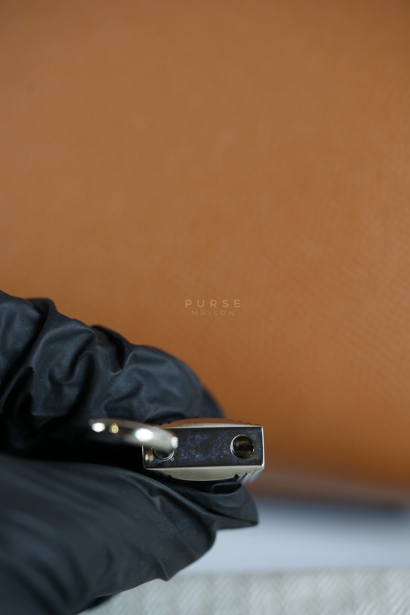 Bikrin 25 Sellier in Gold Epsom Leather and Palladium Hardware Stamp U (2022) | Purse Maison Luxury Bags Shop