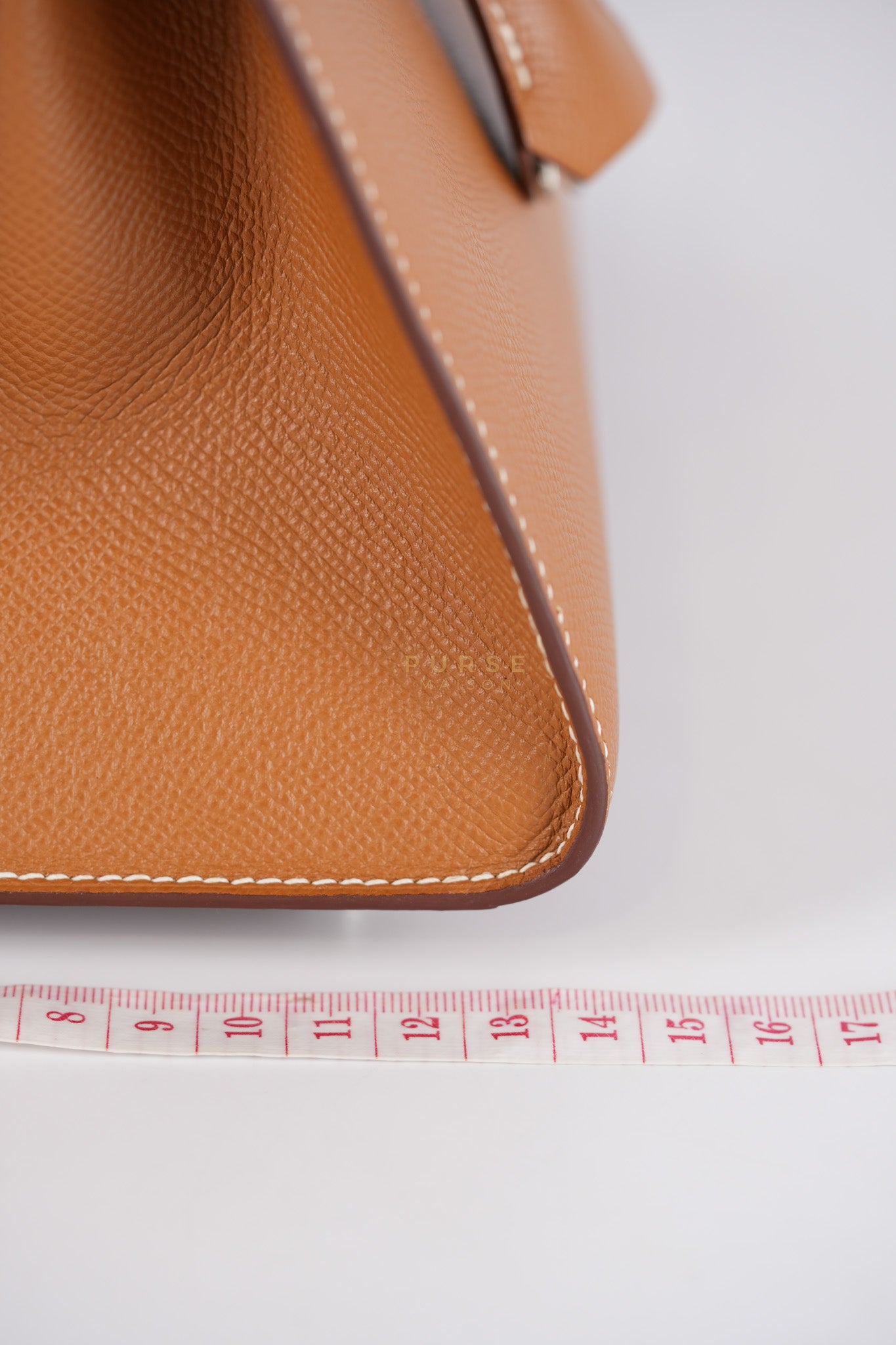 Bikrin 25 Sellier in Gold Epsom Leather and Palladium Hardware Stamp U (2022) | Purse Maison Luxury Bags Shop