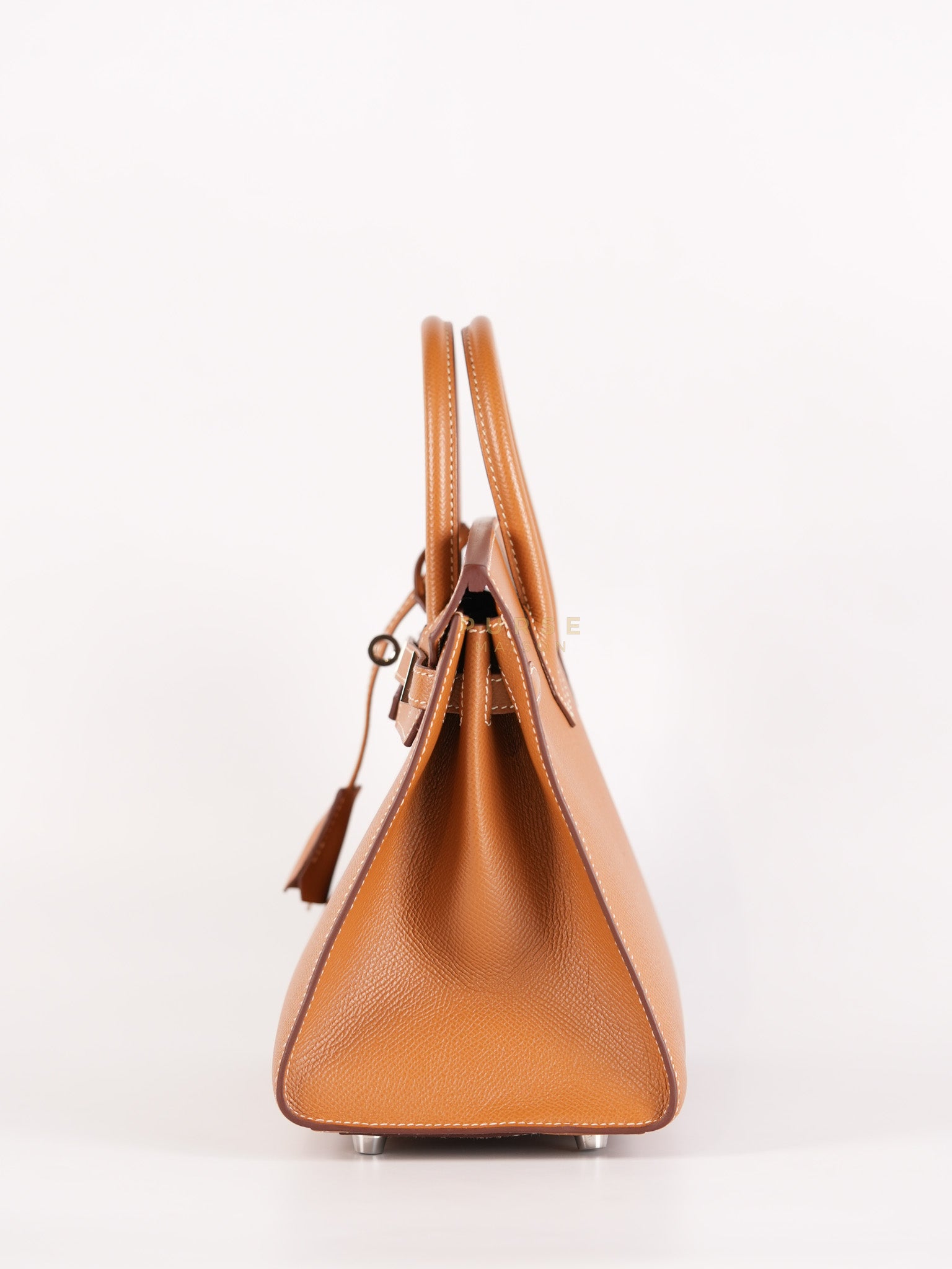 Bikrin 25 Sellier in Gold Epsom Leather and Palladium Hardware Stamp U (2022) | Purse Maison Luxury Bags Shop