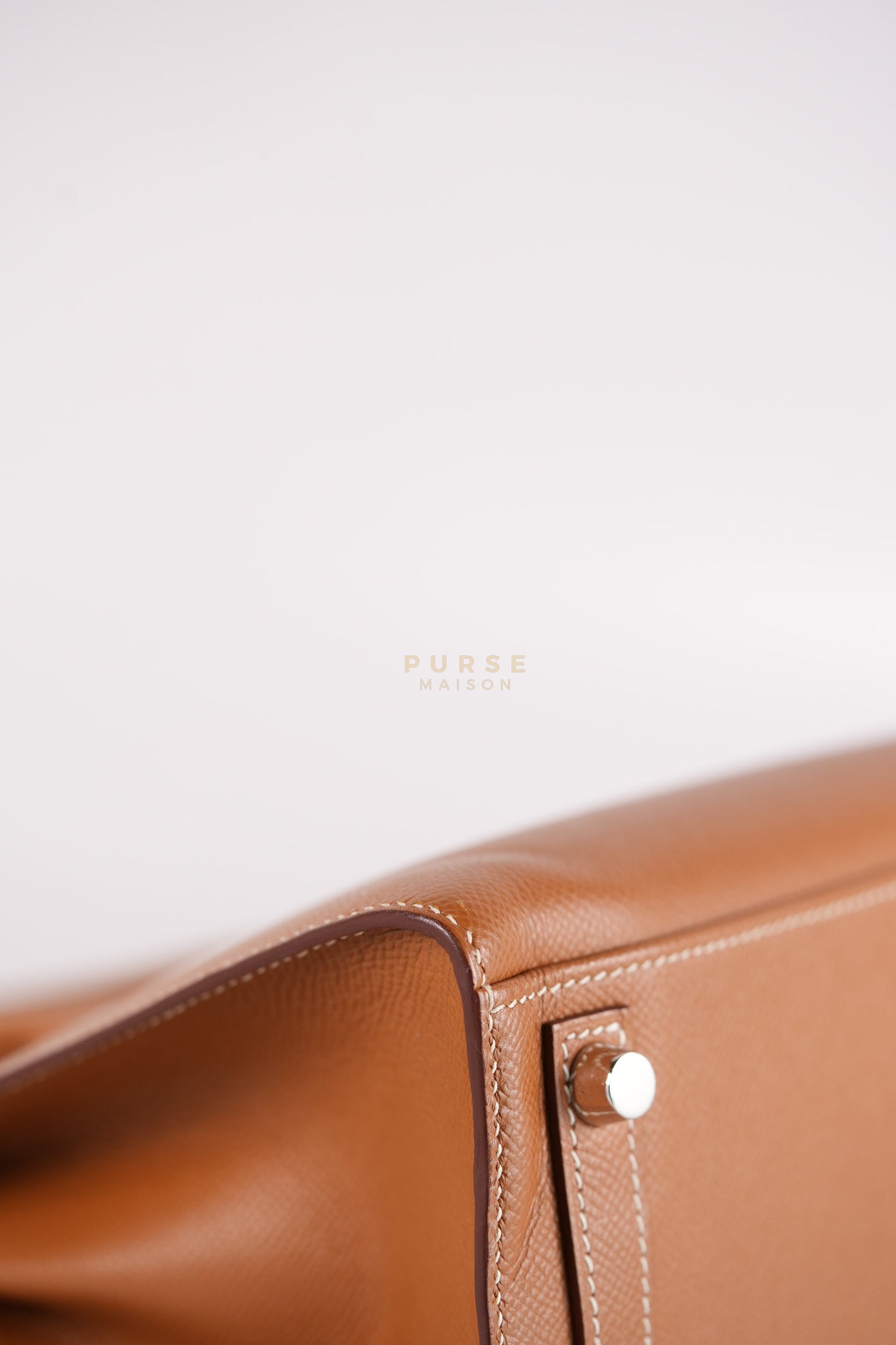 Bikrin 25 Sellier in Gold Epsom Leather and Palladium Hardware Stamp U (2022) | Purse Maison Luxury Bags Shop