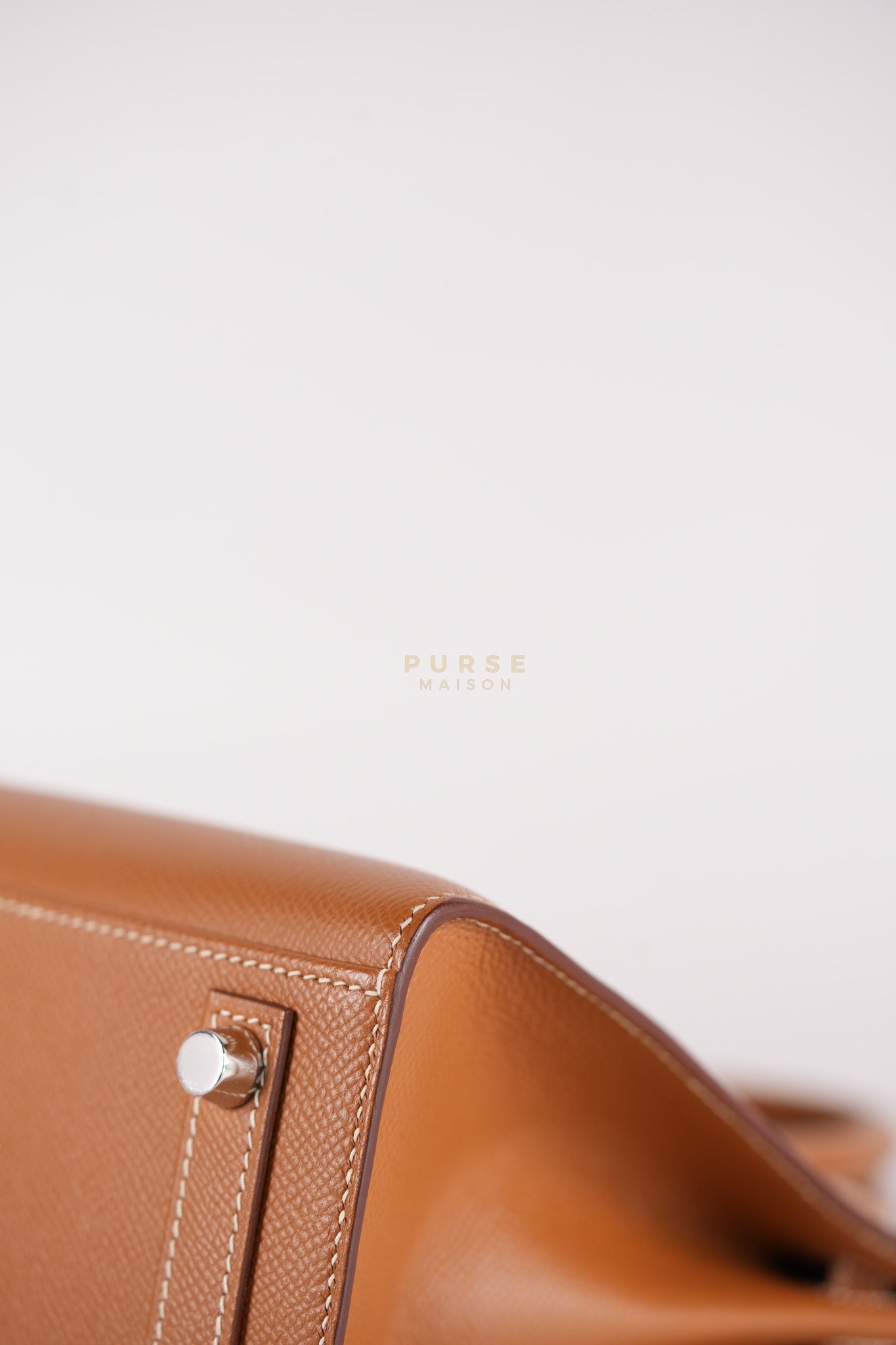 Bikrin 25 Sellier in Gold Epsom Leather and Palladium Hardware Stamp U (2022) | Purse Maison Luxury Bags Shop