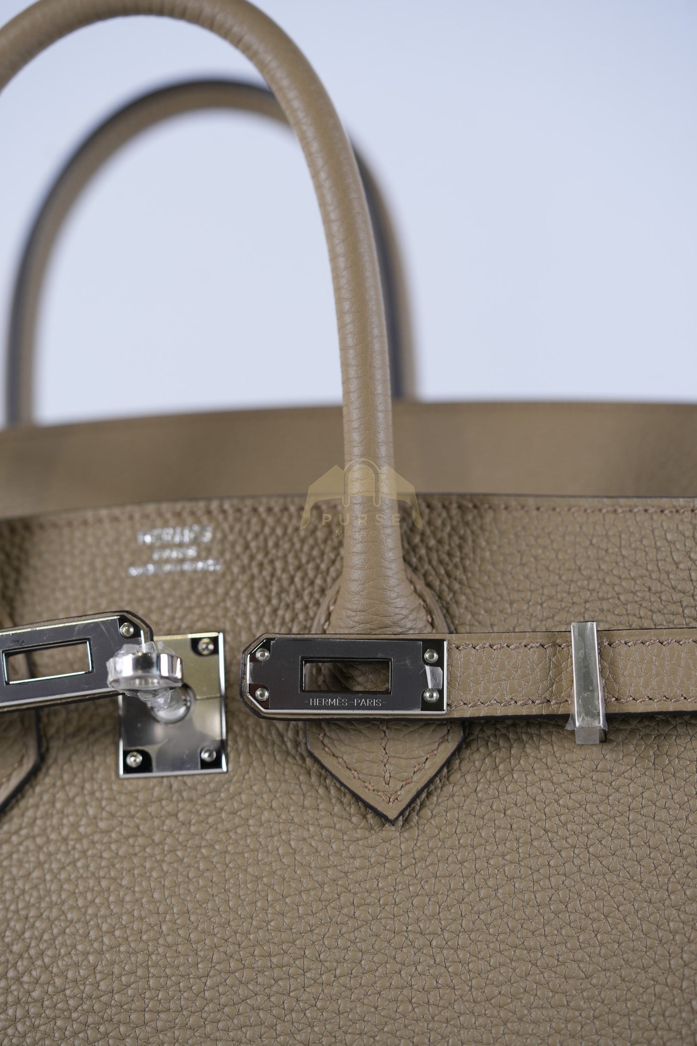 Birkin 25 Beige Marfa Togo Leather in Palladium Hardware Stamp W(2024) | Purse Maison Luxury Bags Shop