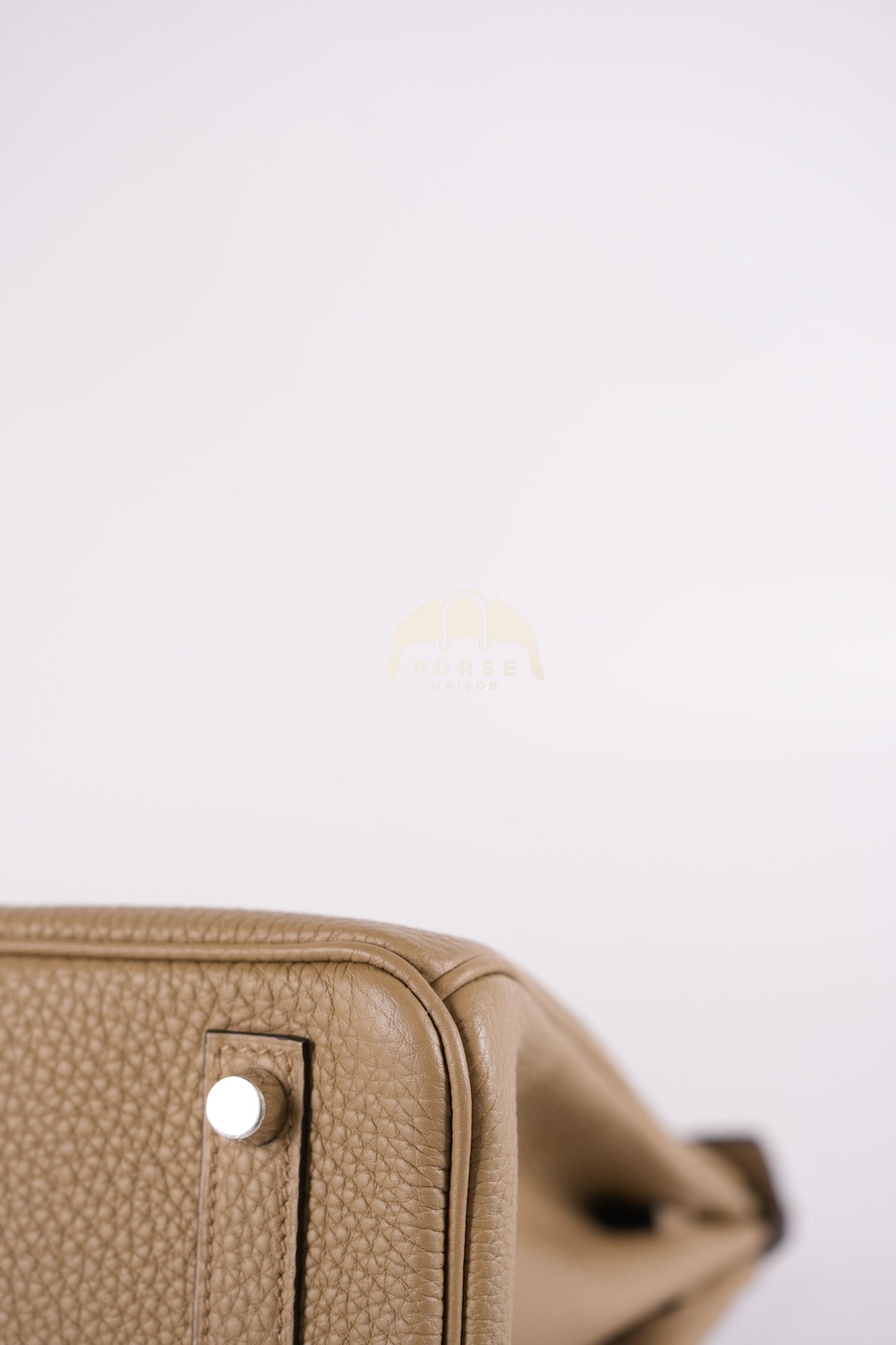 Birkin 25 Beige Marfa Togo Leather in Palladium Hardware Stamp W(2024) | Purse Maison Luxury Bags Shop