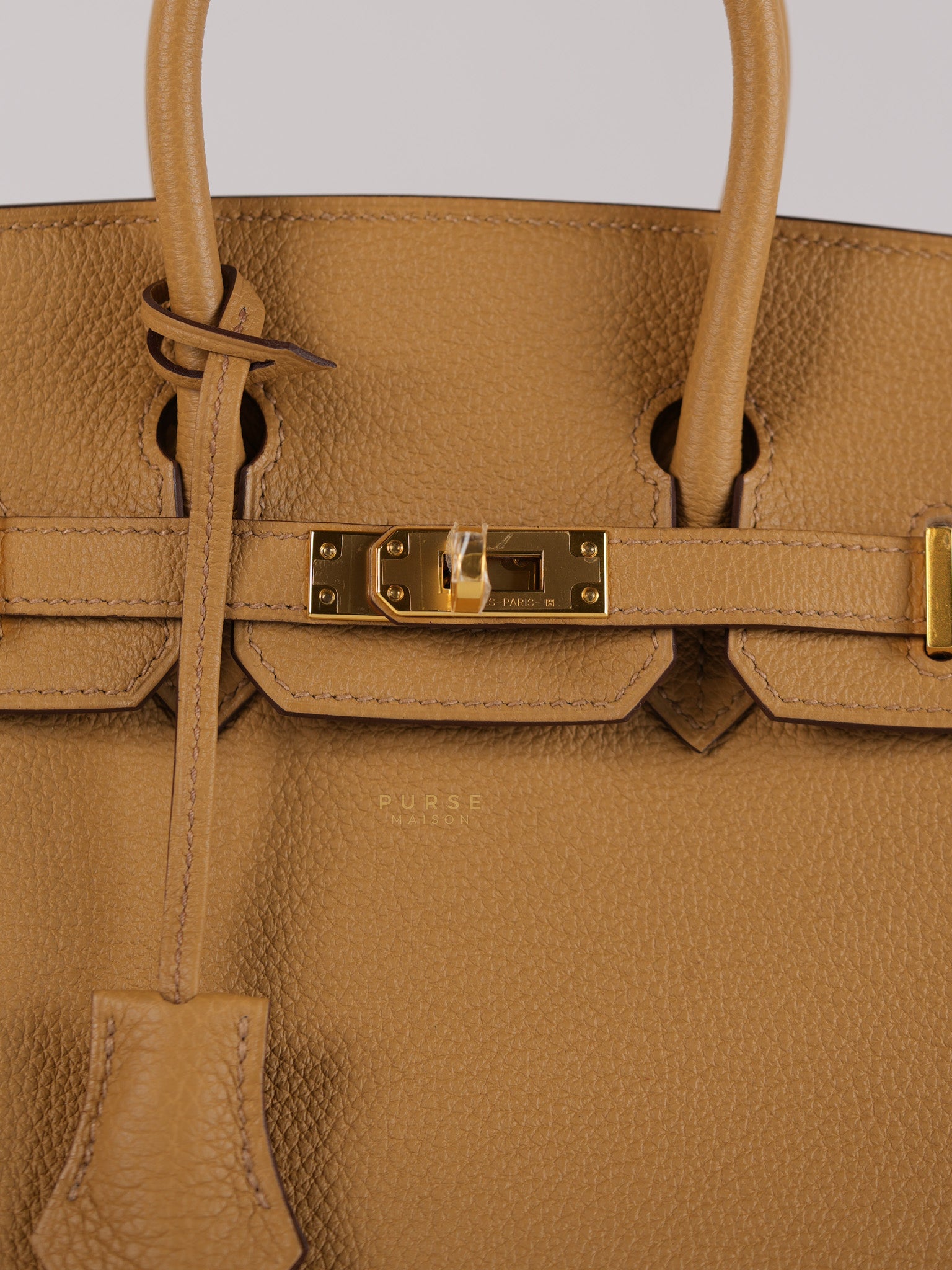 Birkin 25 Biscuit Togo Leather in Gold Hardware Stamp Z (2021) | Purse Maison Luxury Bags Shop