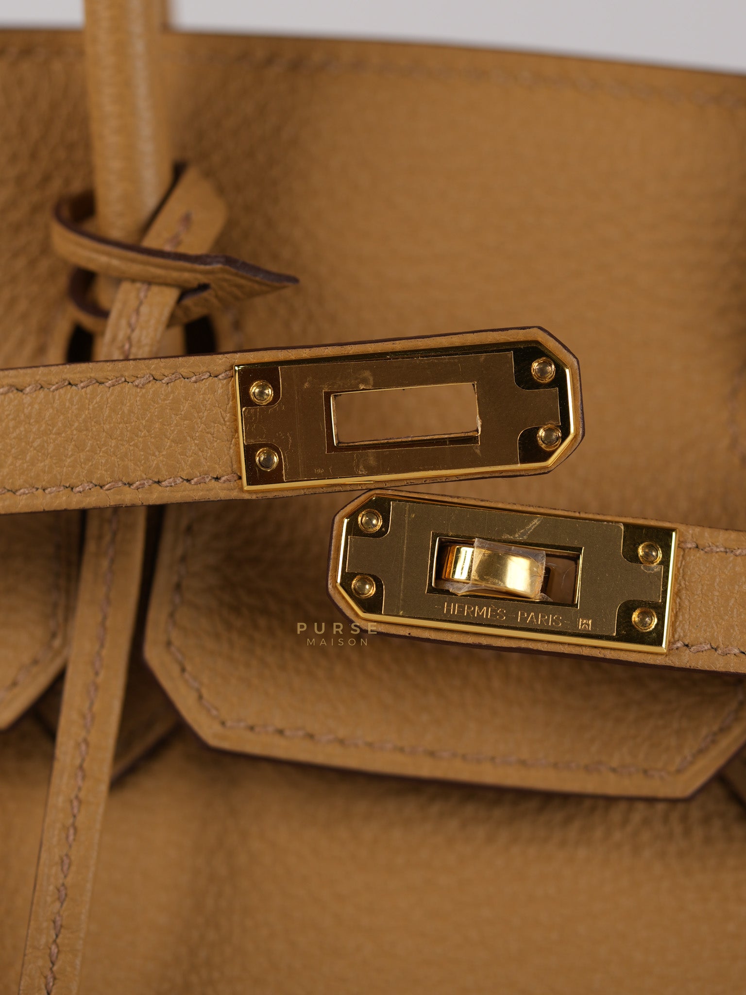 Birkin 25 Biscuit Togo Leather in Gold Hardware Stamp Z (2021) | Purse Maison Luxury Bags Shop