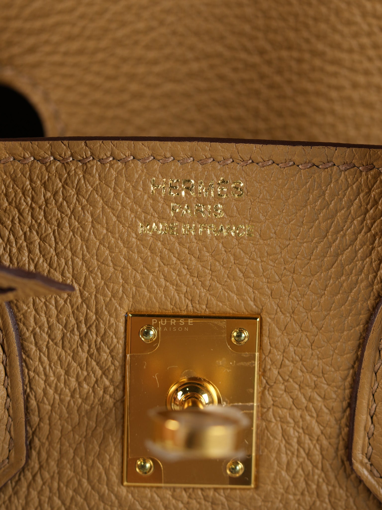 Birkin 25 Biscuit Togo Leather in Gold Hardware Stamp Z (2021) | Purse Maison Luxury Bags Shop