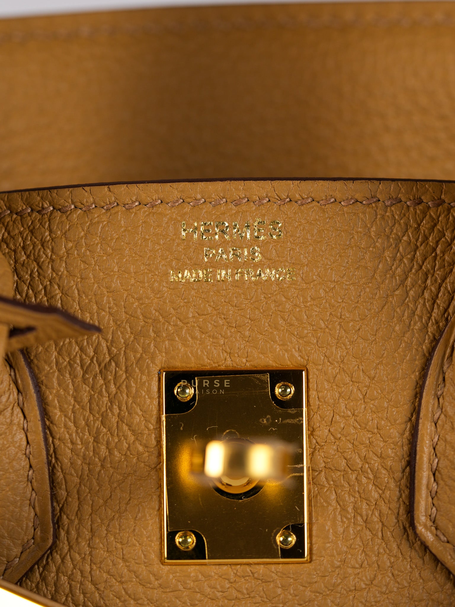 Birkin 25 Biscuit Togo Leather in Gold Hardware Stamp Z (2021) | Purse Maison Luxury Bags Shop