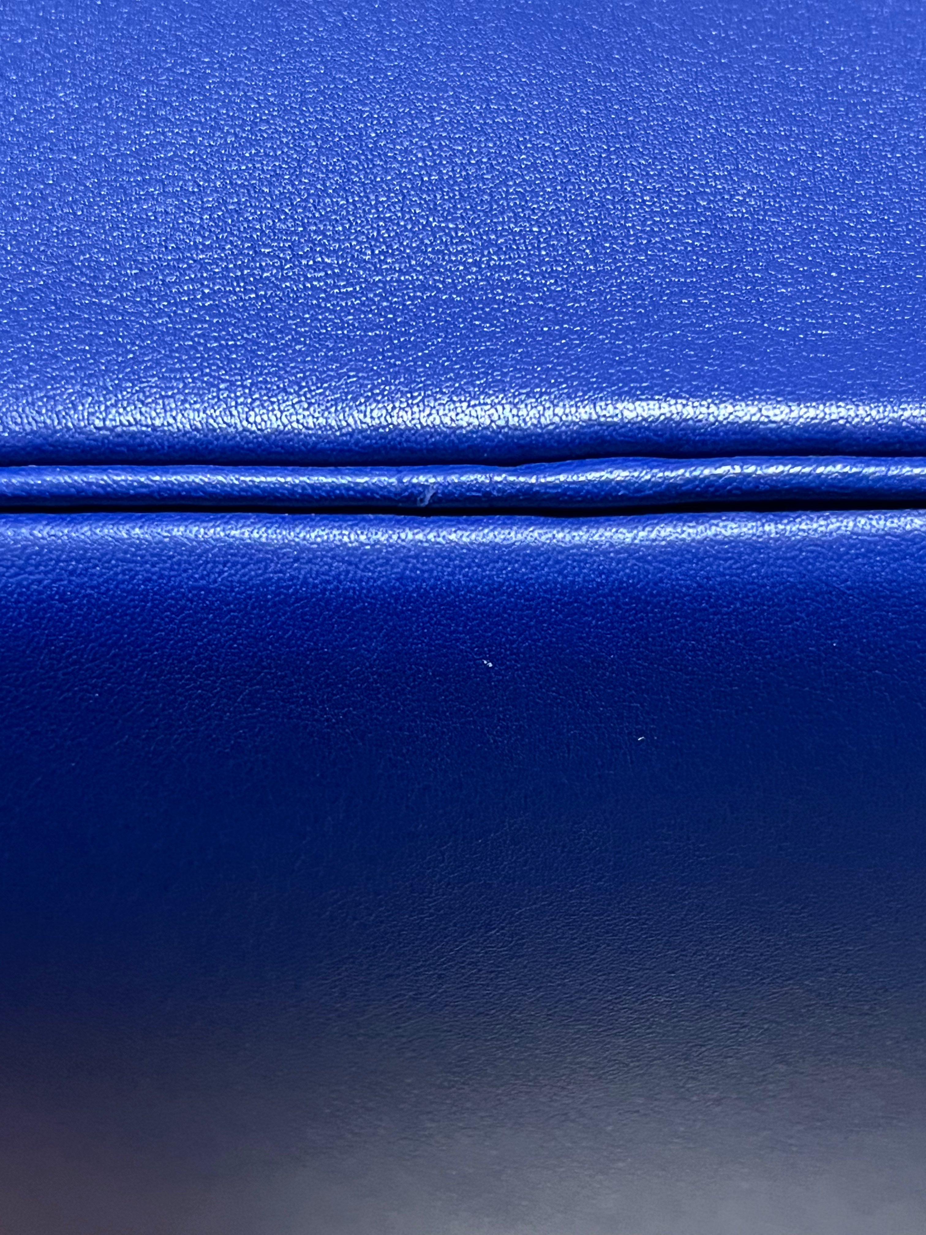 Birkin 25 Blue Saphire Swift Leather in Palladium Hardware Stamp X (2016) | Purse Maison Luxury Bags Shop
