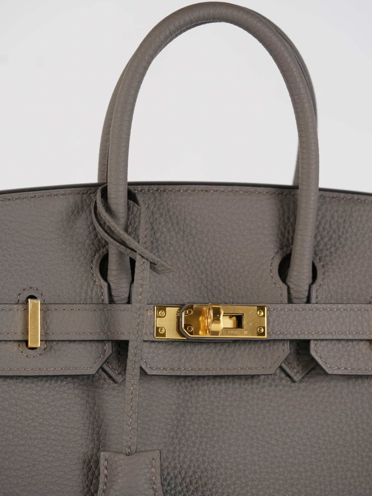 Birkin 25 Etain Veau Togo Leather & Gold Hardware Stamp Y(2020) | Purse Maison Luxury Bags Shop