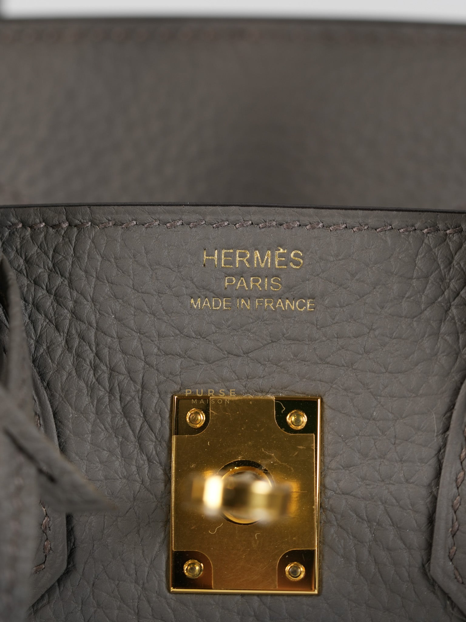 Birkin 25 Etain Veau Togo Leather & Gold Hardware Stamp Y(2020) | Purse Maison Luxury Bags Shop