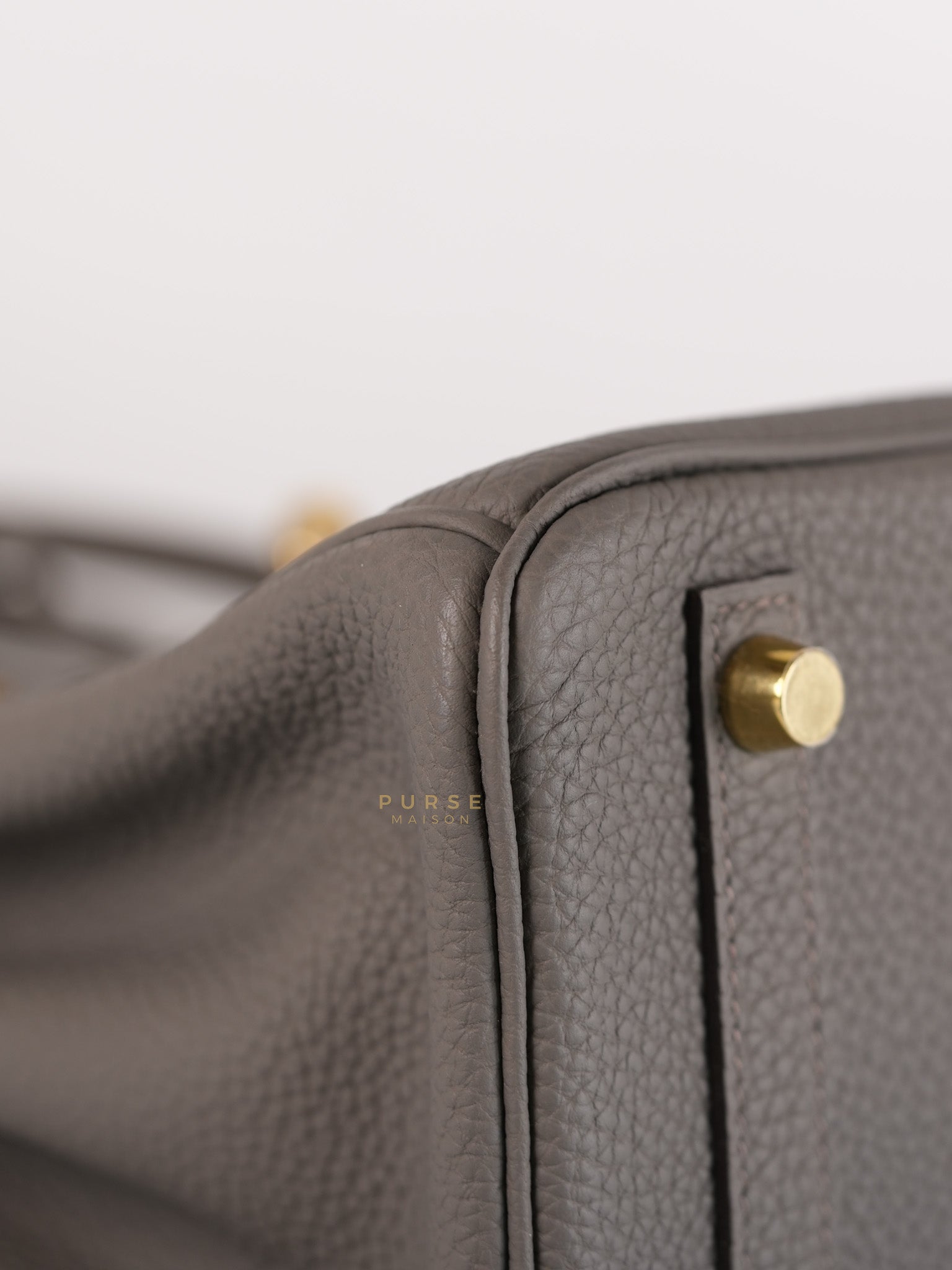 Birkin 25 Etain Veau Togo Leather & Gold Hardware Stamp Y(2020) | Purse Maison Luxury Bags Shop