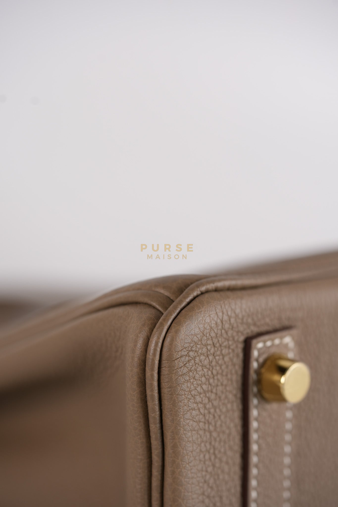 Birkin 25 Etoupe in Togo Leather and Gold Hardware Stamp W (2024) | Purse Maison Luxury Bags Shop