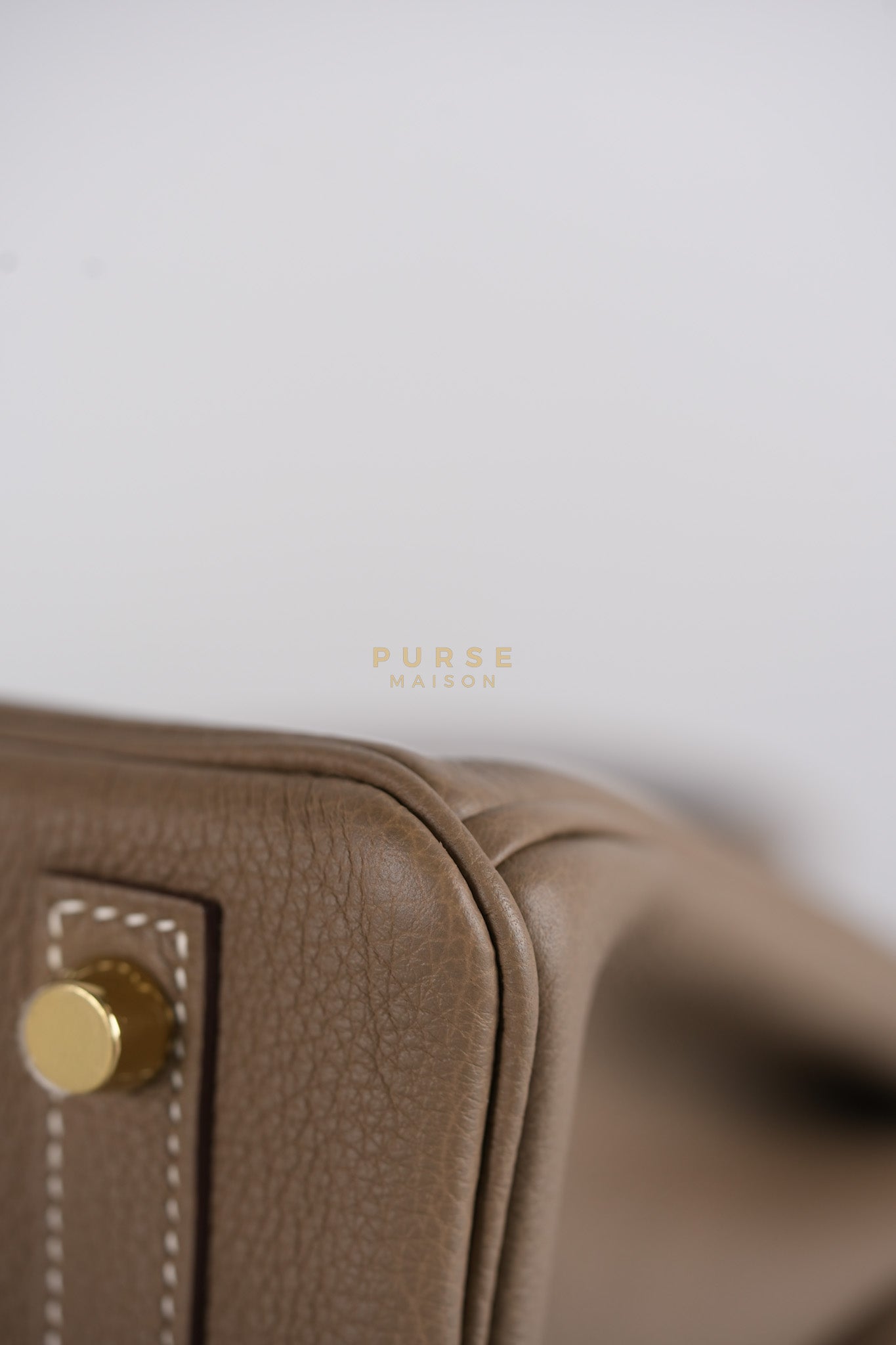 Birkin 25 Etoupe in Togo Leather and Gold Hardware Stamp W (2024) | Purse Maison Luxury Bags Shop