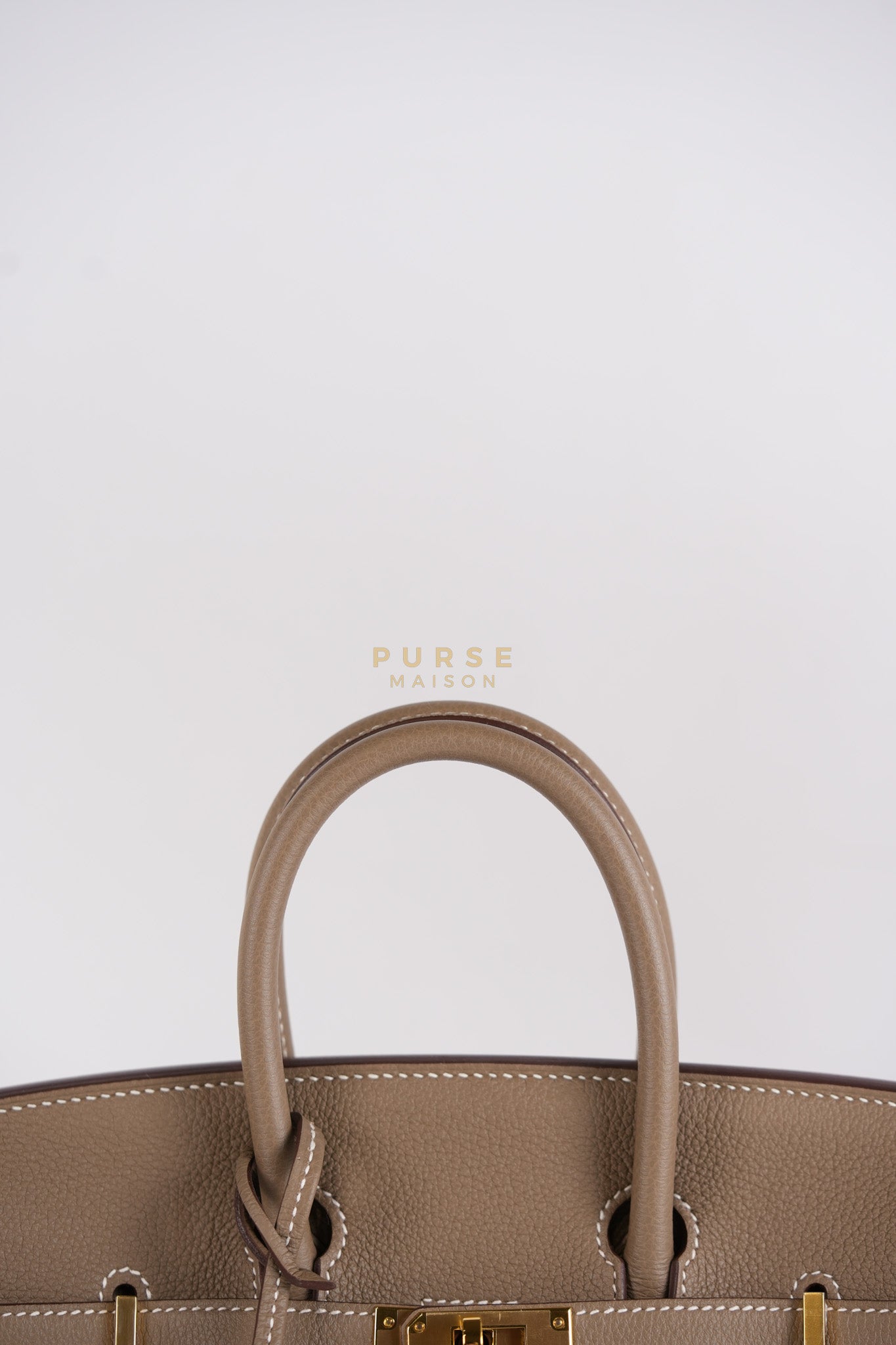 Birkin 25 Etoupe in Togo Leather and Gold Hardware Stamp W (2024) | Purse Maison Luxury Bags Shop